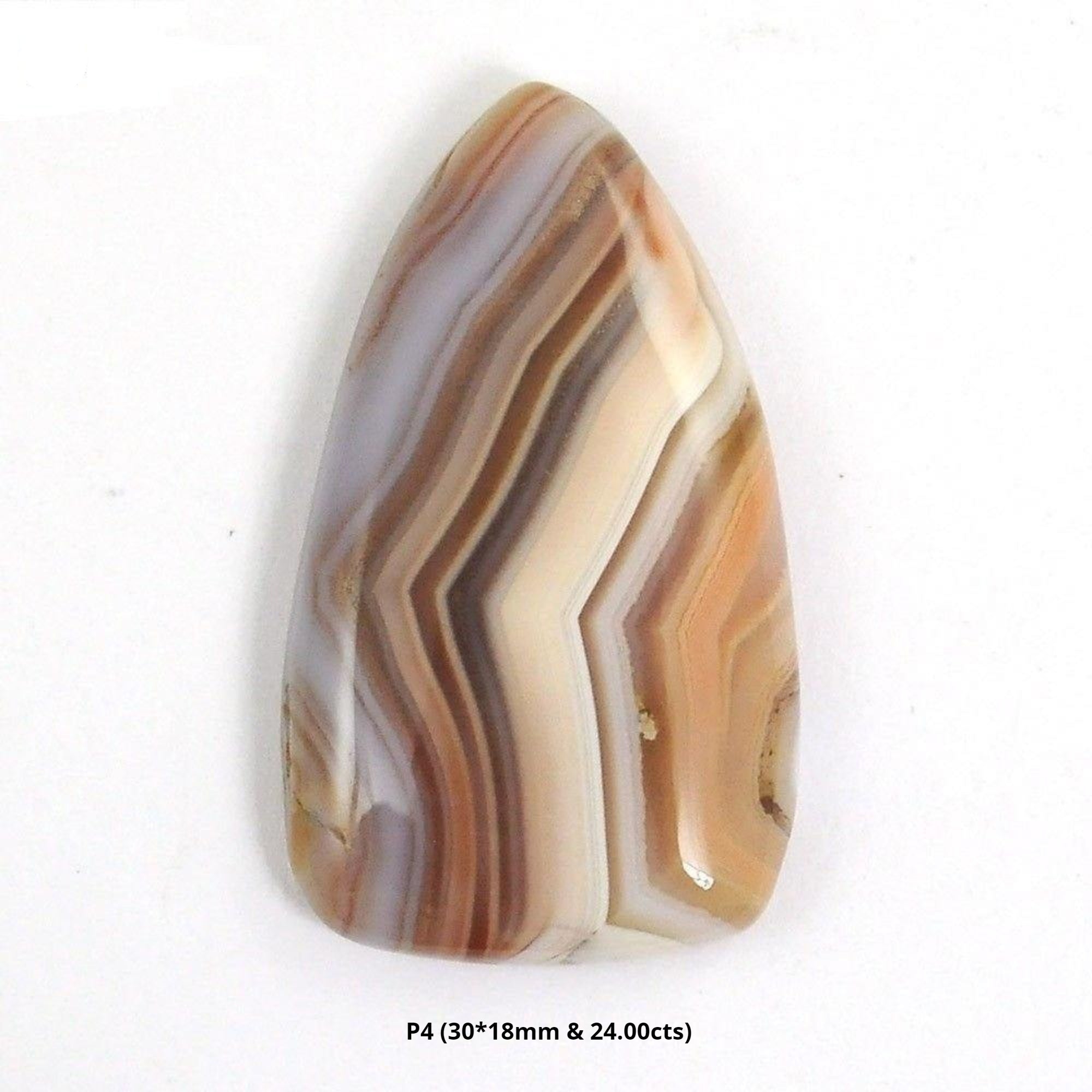 Natural Botswana Agate Gemstone Cabochon - Untreated Bi-Color Agate with Unique Uneven Shape (1pc) - Perfect for Jewelry Making, Wire Wrapping & Crystal Healing