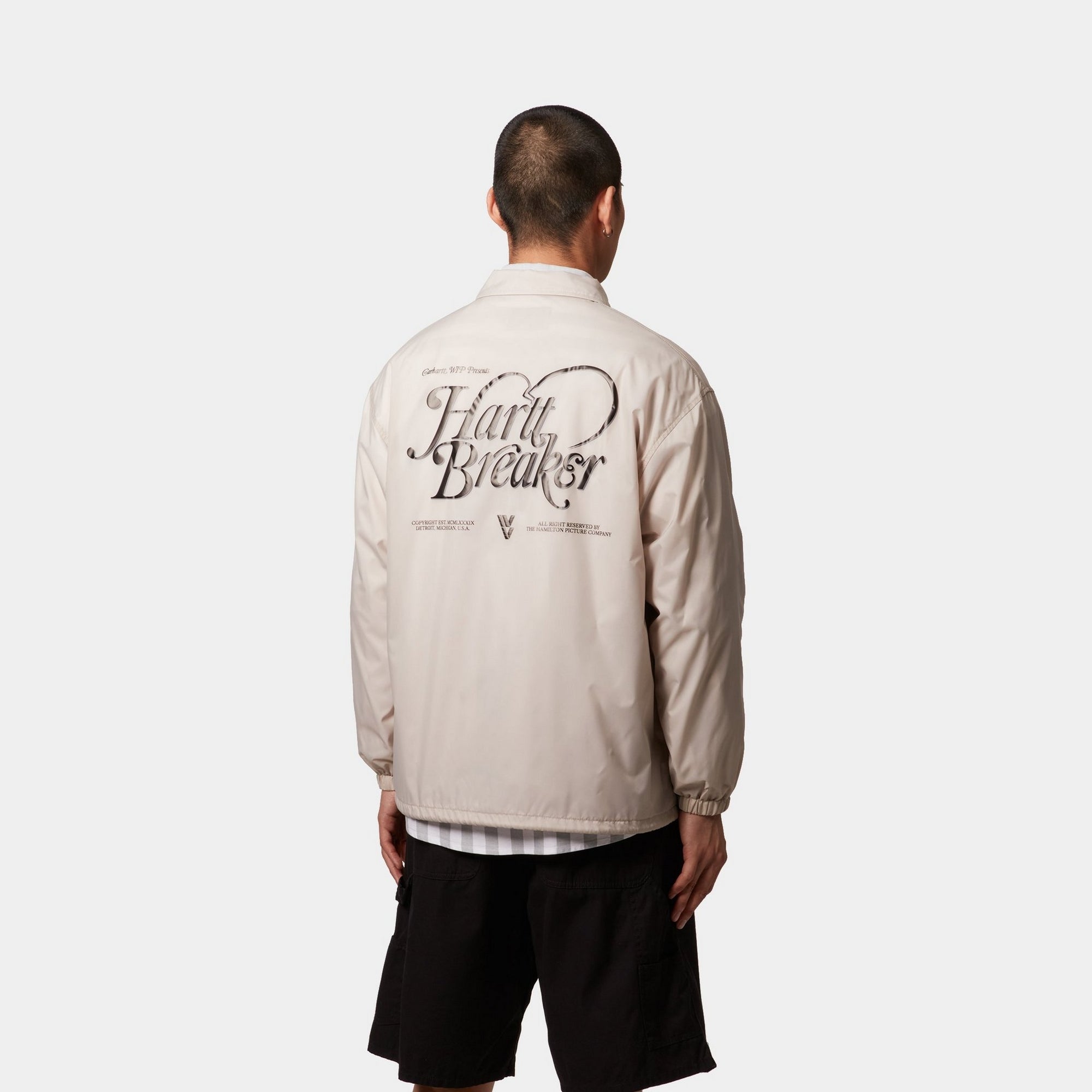 HarttBreaker Coach Jacket - Lightweight Silver Cloud Windbreaker for Men & Women | Perfect for Outdoor Sports, Casual Wear & Street Style Fashion