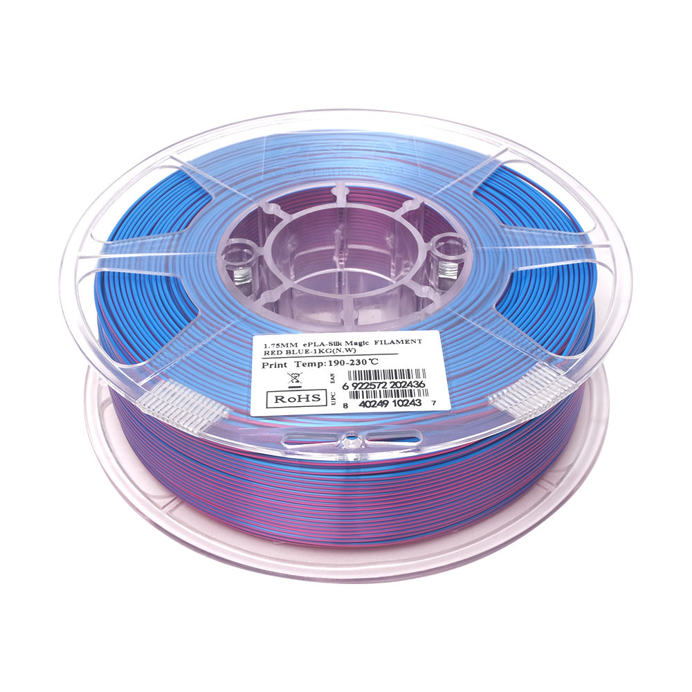 eSun eSilk Magic PLA Filament 1.75mm 1kg Spool - High Gloss Silk 3D Printer Filament for Smooth Prints - Perfect for Cosplay, Jewelry & Decorative Models