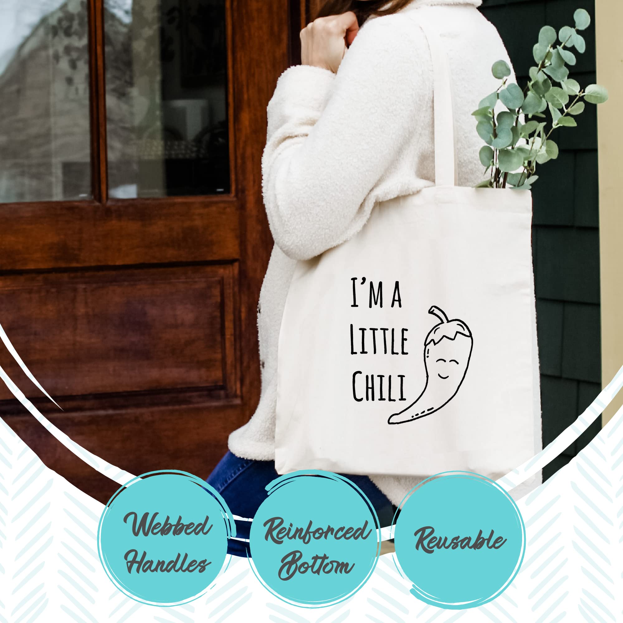 Pickleball Tote Bag - Natural Canvas Screenprinted Cotton for Sports & Travel