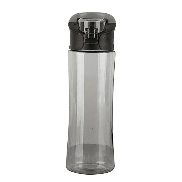 600ml Plastic Water Bottle - BPA Free, Leakproof, Portable & Transparent for Outdoor Sports, Travel, Gym & Hiking - Reusable Drinkware Cup with Carabiner Clip