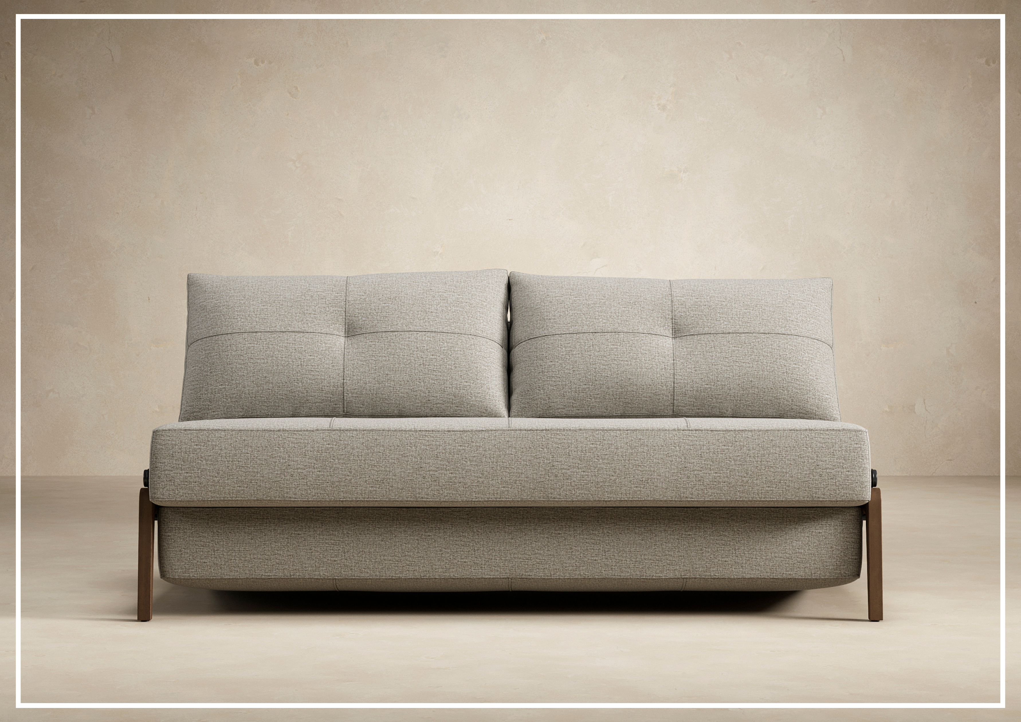Innovative Living Cubed Fabric 2-Seater Queen Size Sleeper Sofa Bed - Convertible Couch for Small Spaces, Guest Rooms & Apartments | Modern Comfort for Living Room, Bedroom & Home Office
