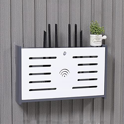 Wall-Mounted Router Storage Box for WiFi & Cable Management - 49x30cm - TV Accessories Organizer