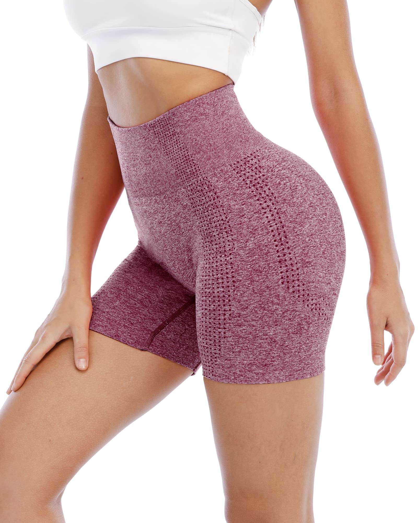 Women's High Waist Seamless Workout Shorts - Breathable Gym Spandex Shorts for Yoga, Running & Fitness | Comfortable Athletic Shorts for Women
