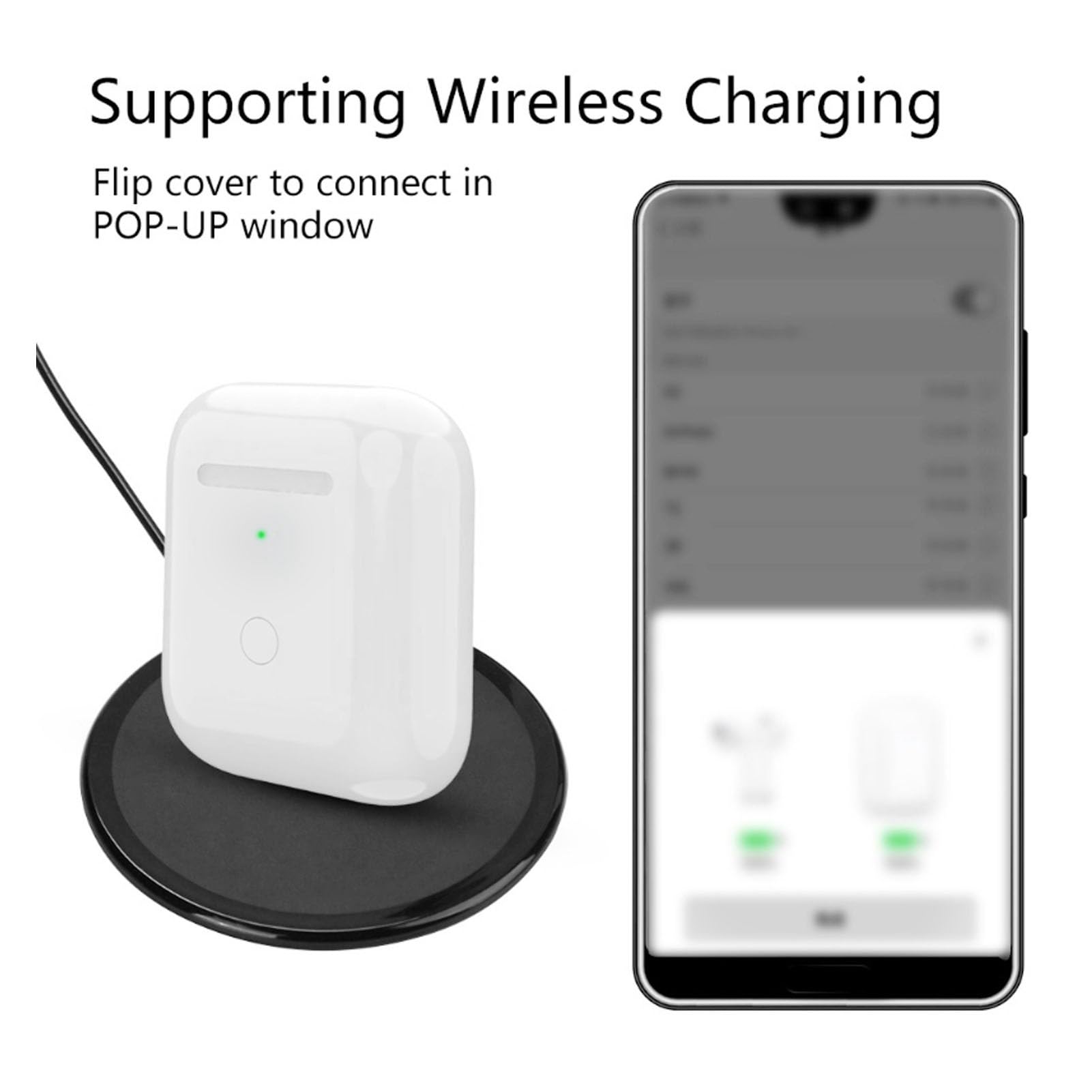 Replacement Charging Case for Apple AirPods 1 & 2 Generation - Compatible with iOS Earbuds, Supports Wired Charging - Perfect for Travel, Workouts & Daily Use