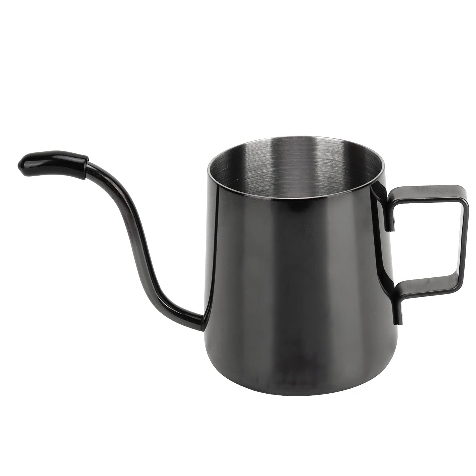 Premium 240ml Stainless Steel Coffee Kettle - 304 Food-Grade Slender Pour Over Pot with Black & Gold Finish for Home, Restaurant & Bar Use - Perfect for Pour Over Coffee, Tea Brewing & Kitchen Decor