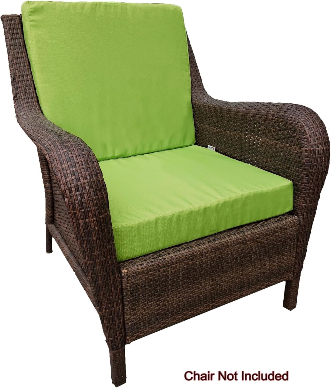 **Outdoor Patio Chair Cushion Covers - Washable Replacement Seat Pillows 20x18x4 Inches (8-Pack, Green) - Perfect for Garden, Deck, Poolside & Patio Furniture**