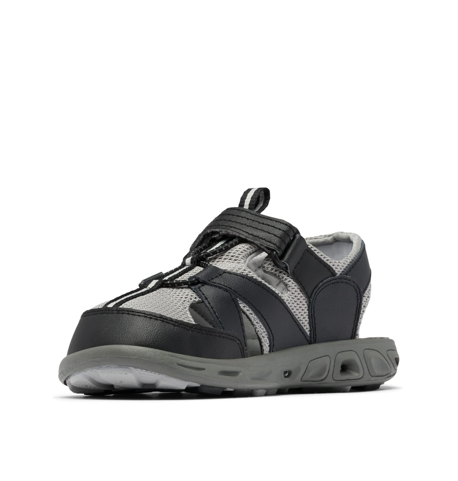 Columbia Youth Toddler Techsun Wave Sandal - Waterproof Hiking Sandals for Boys & Girls, Black/Steam, Size 6 - Perfect for Beach, Pool & Outdoor Adventures