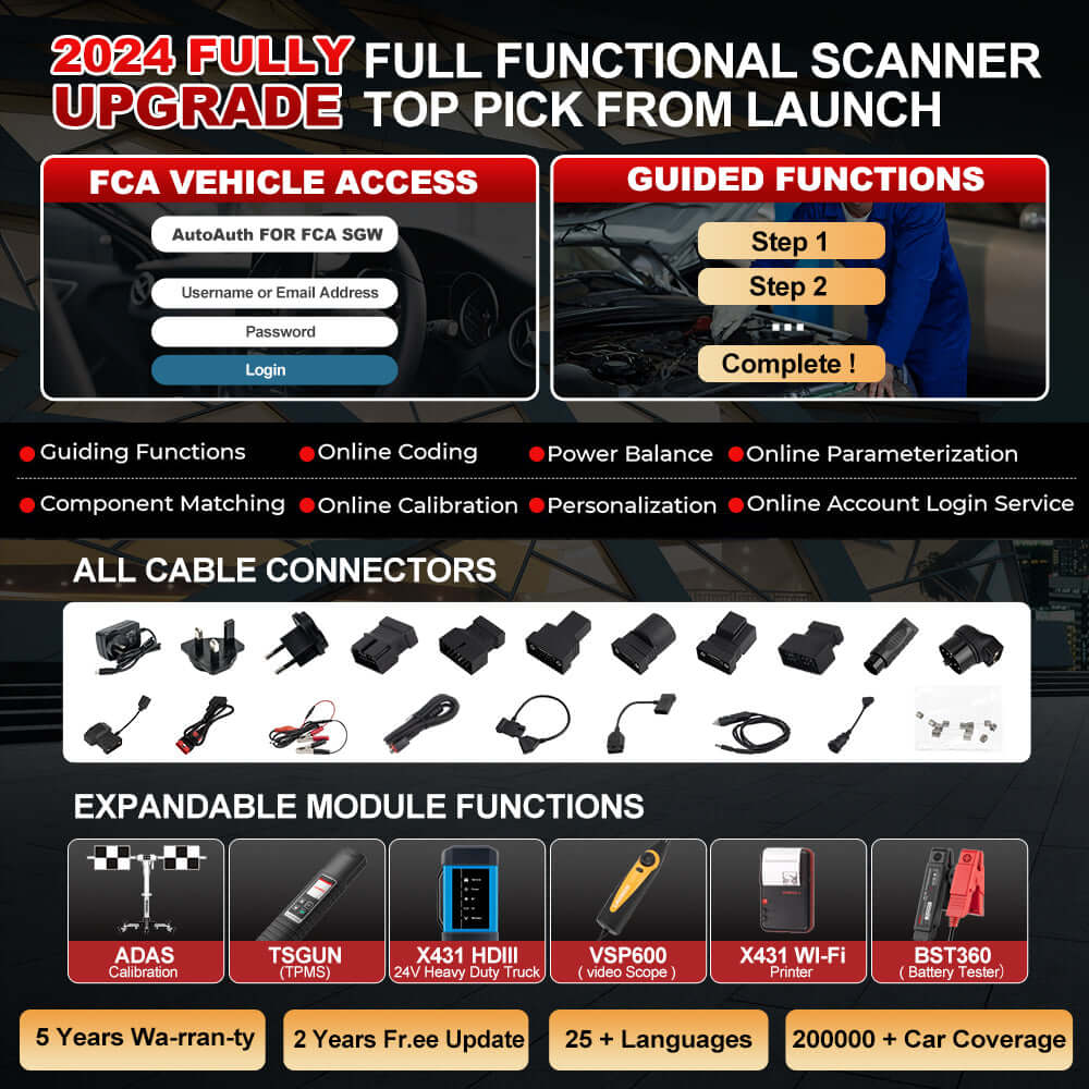 2025 LAUNCH X431 PRO3S+ V5.0 10.1 Inch Full System Car Diagnostic Tool - CAN FD, OBD/OBD2 Scanner with Topology Map for Mechanics & DIY Auto Repair | Works on Cars, Trucks & SUVs