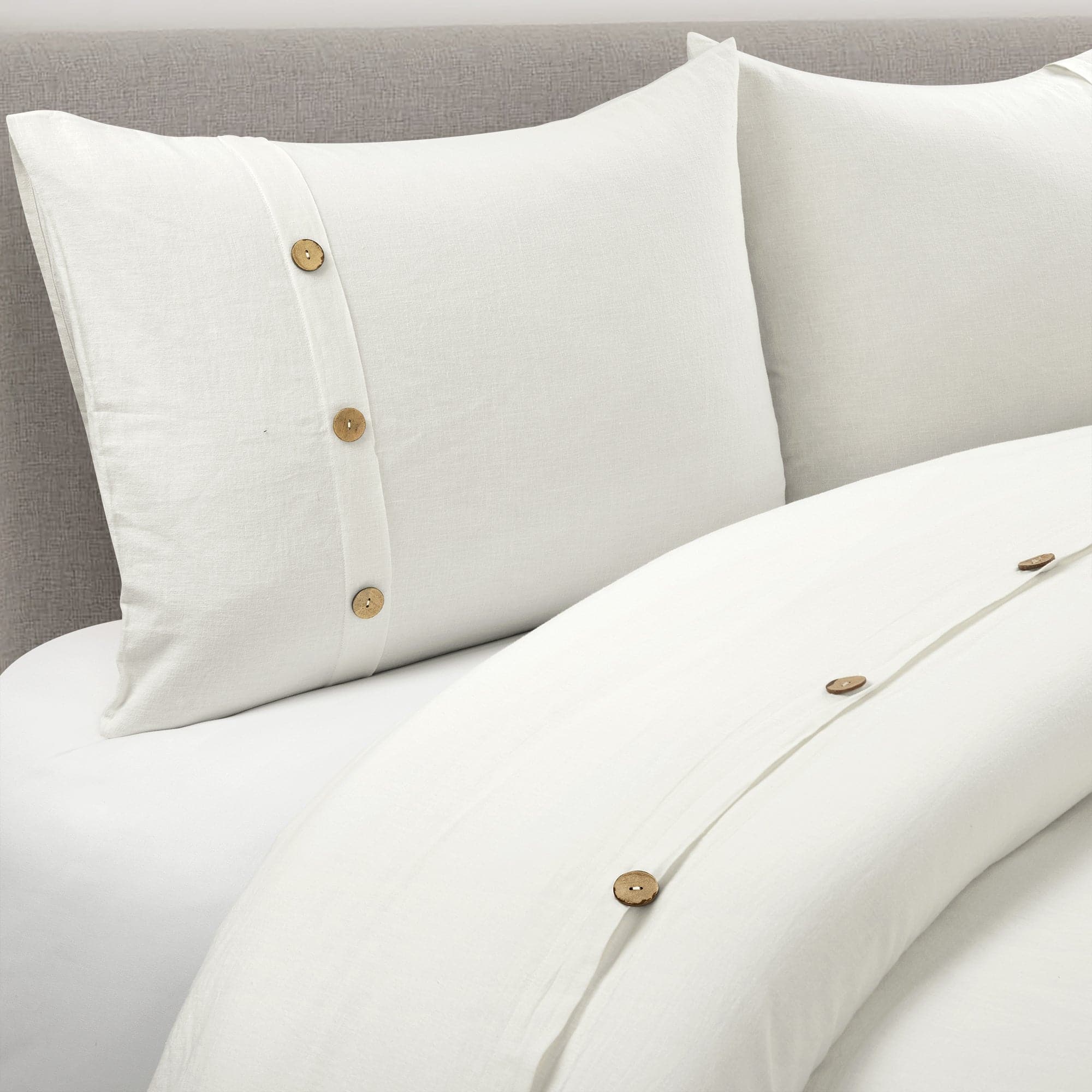 Premium Belgian Flax Linen & Cotton Blend Duvet Cover Set - 3 Piece Luxury Bedding Set for Queen/King Size Beds - Breathable & Soft for All-Season Comfort - Perfect for Master Bedroom, Guest Room & Airbnb Stays