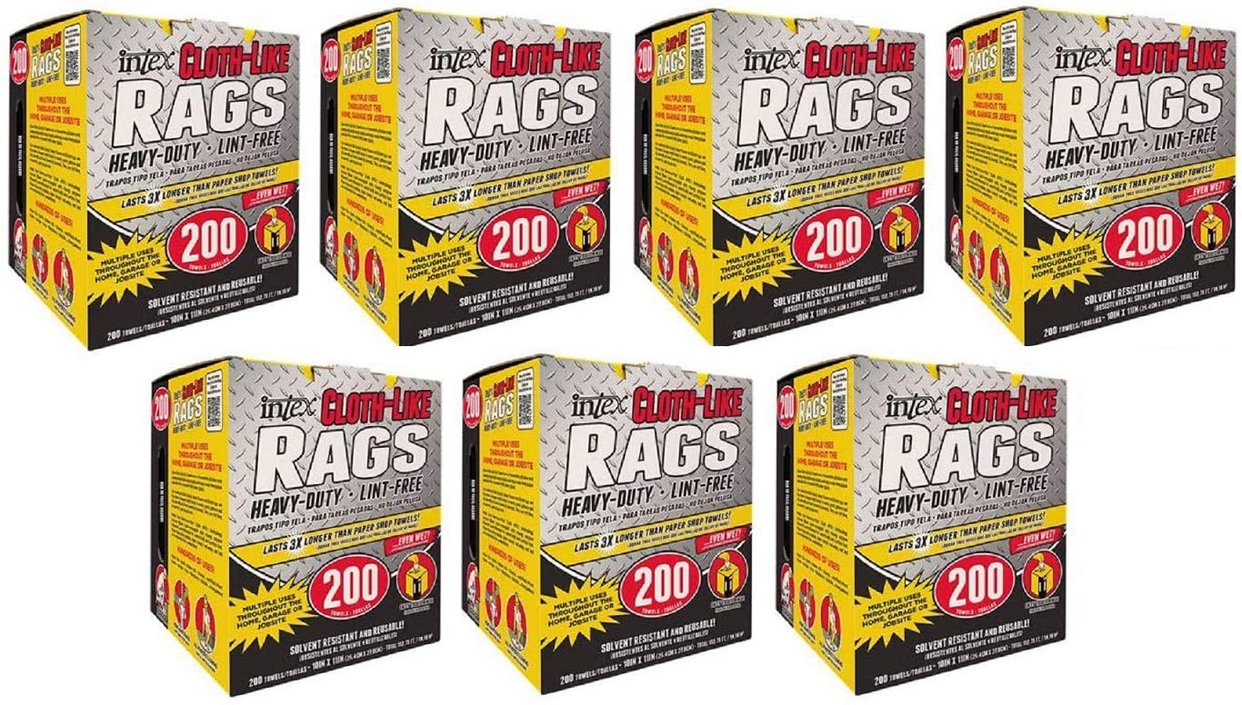 Premium 10x11 Inch Wiping Rags - 200 Pack | Heavy-Duty Cleaning Cloths for Home, Garage & Workshop | Reusable Multi-Purpose Cleaning Rags for Cars, Kitchens & Industrial Use