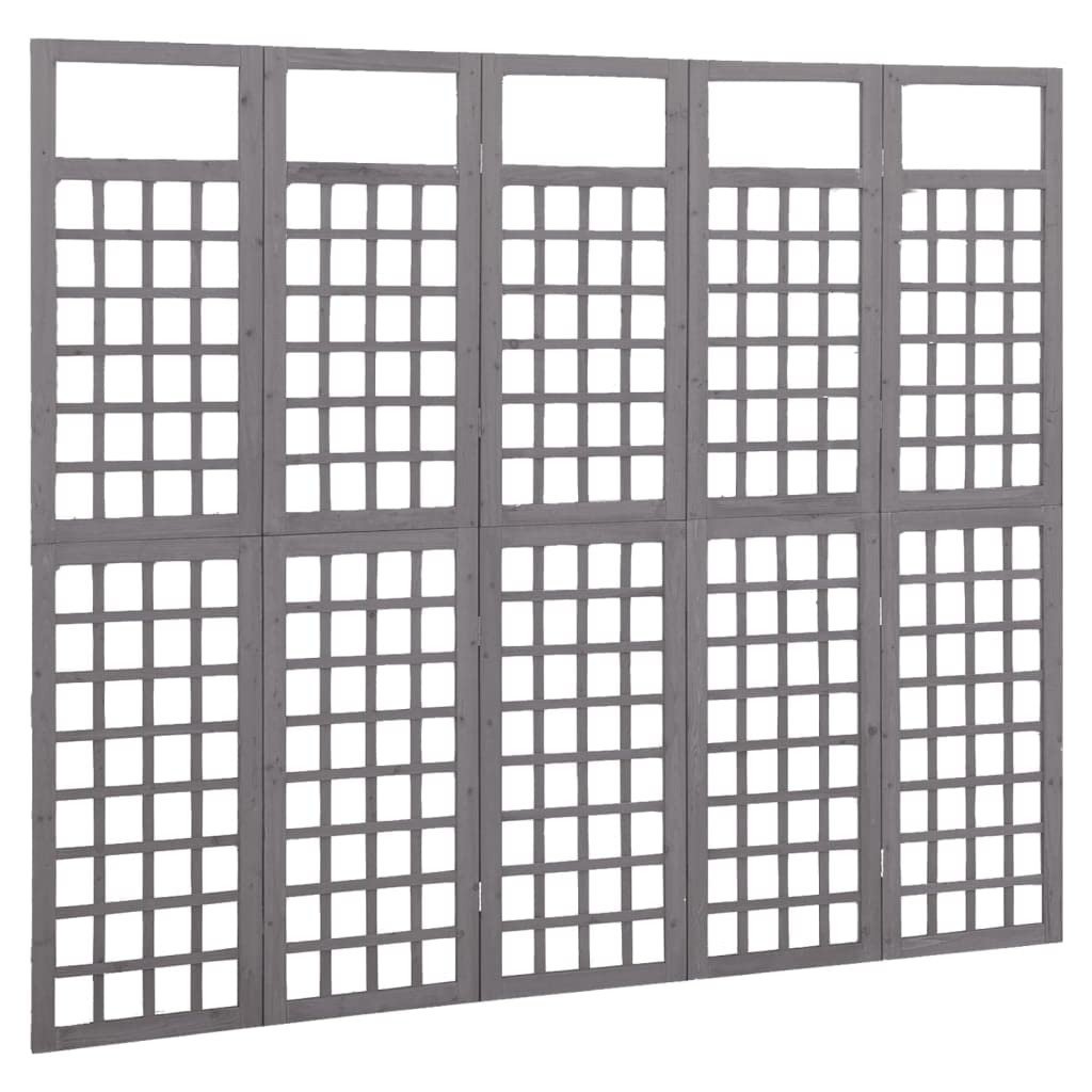 vidaXL 5-Panel Fir Wood Room Divider - 79.3