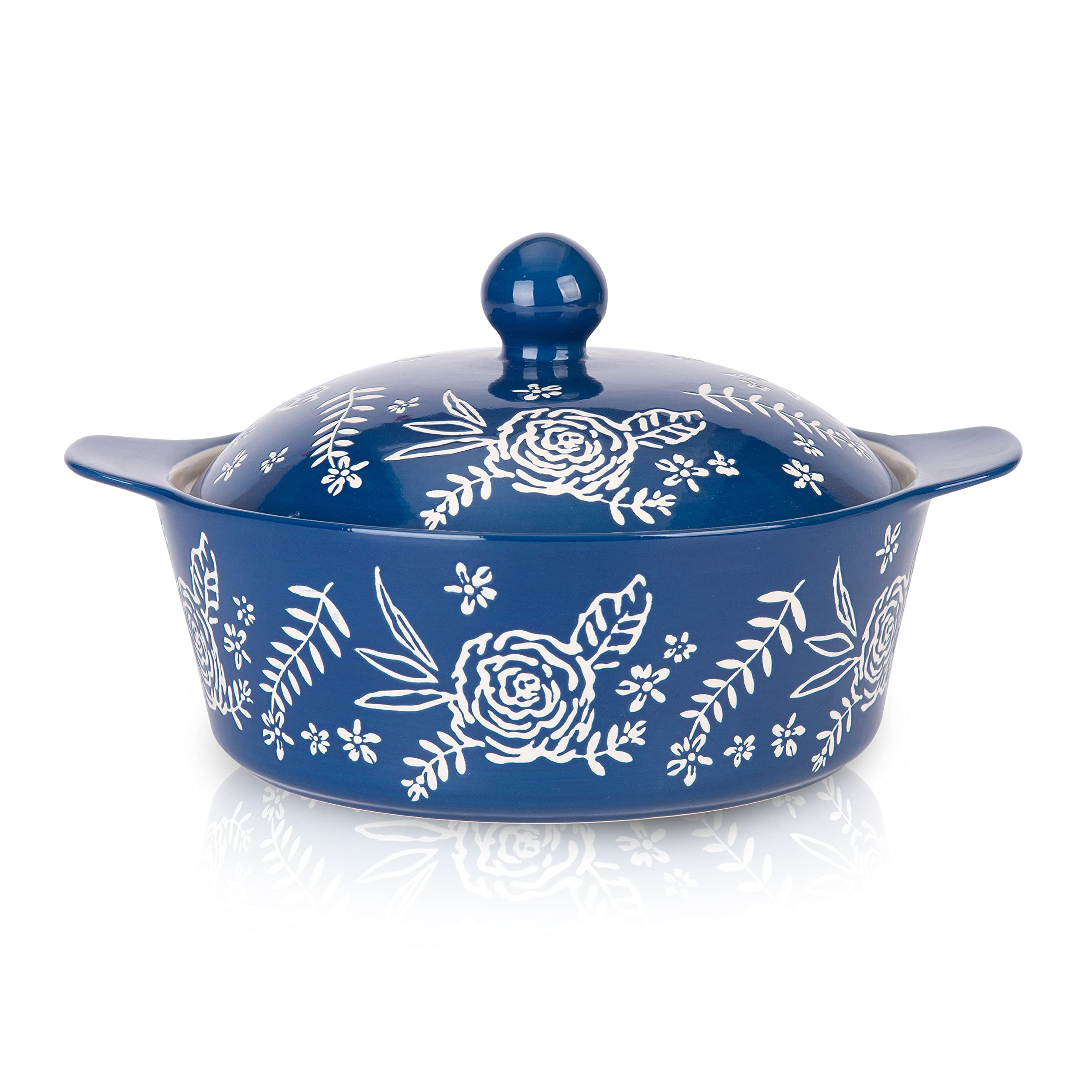 Wisenvoy Ceramic Casserole Dish with Lid - Oven Safe Baking Dish for Casseroles, Lasagna & More | Perfect for Family Dinners & Holiday Meals