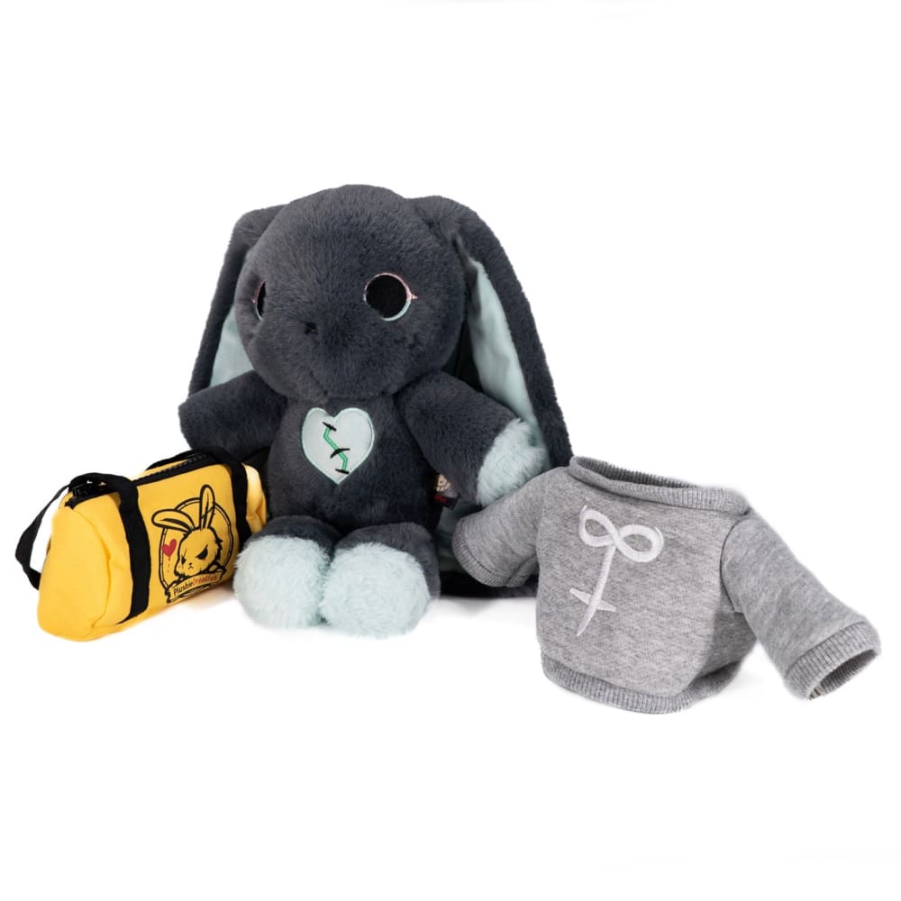 Plushie Dreadfuls Trust Issues Bunny Grey Edition - Soft Stuffed Animal Toy for Anxiety Relief & Emotional Support | Perfect for Therapy, Gifts, and Home Decor