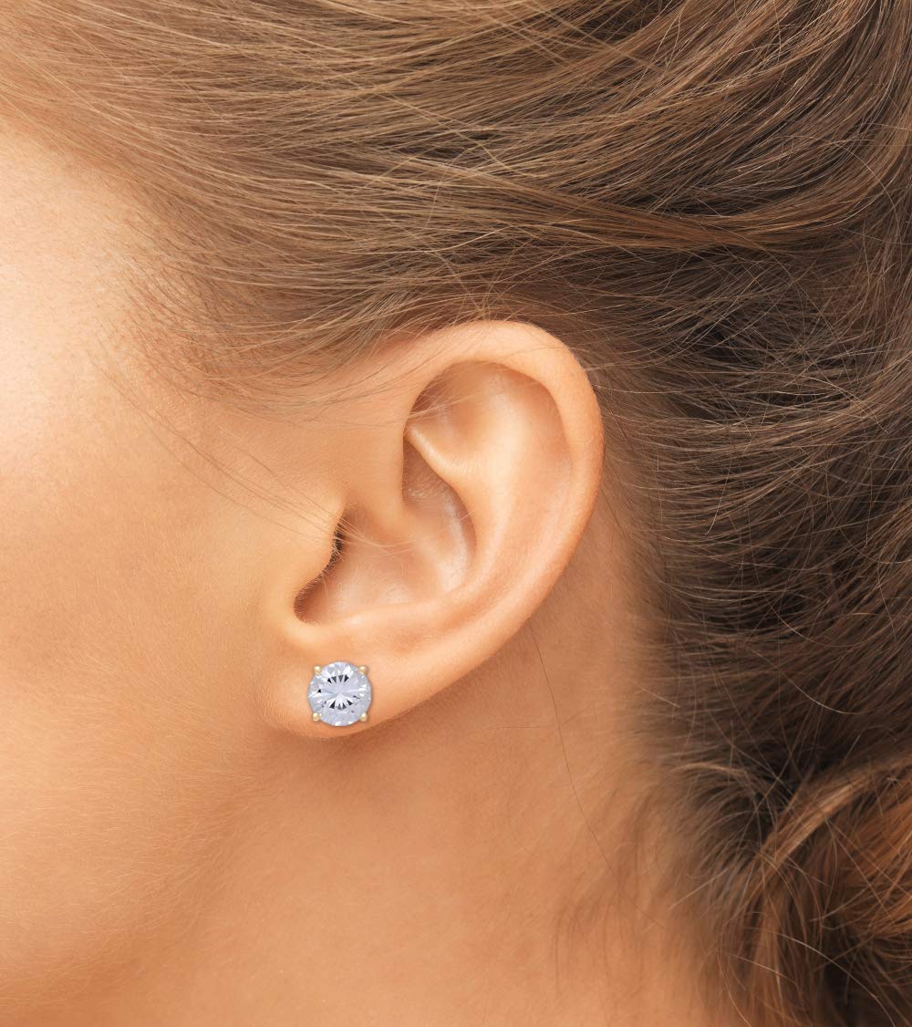 14K Gold Swarovski CZ Stud Earrings for Women - Perfect for Parties & Gifts