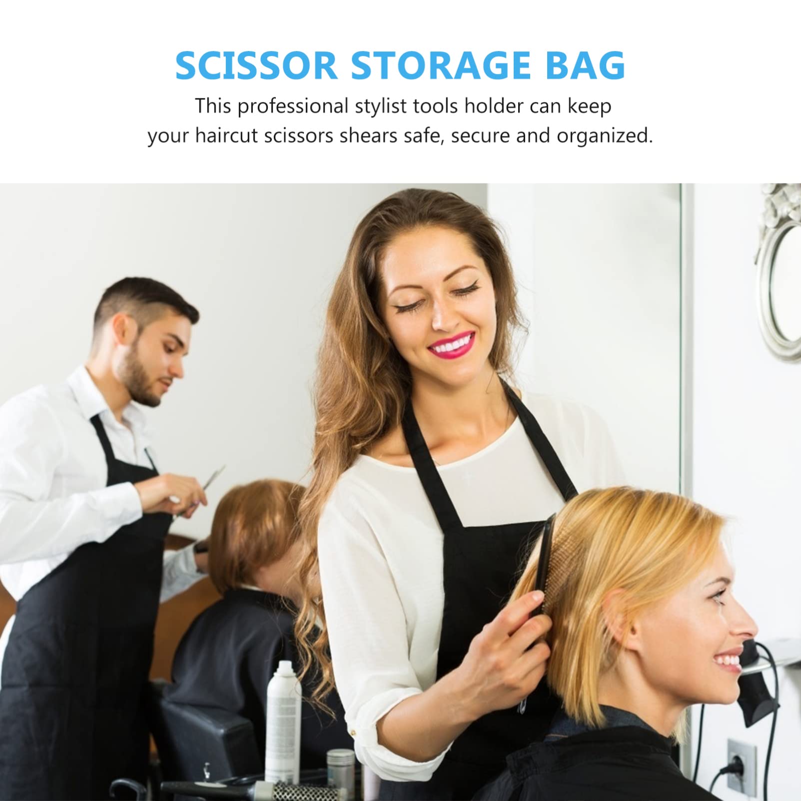 Professional Barber Clipper Bag - Electric Shaver Case & Hot Air Brush Organizer for Travel | Waterproof Makeup Toiletry Bag with Multiple Pockets | Perfect for Hairdressing Kit, Cosmetics, Hair Dryer & Styling Tools Storage | Salon, Home & Travel Use