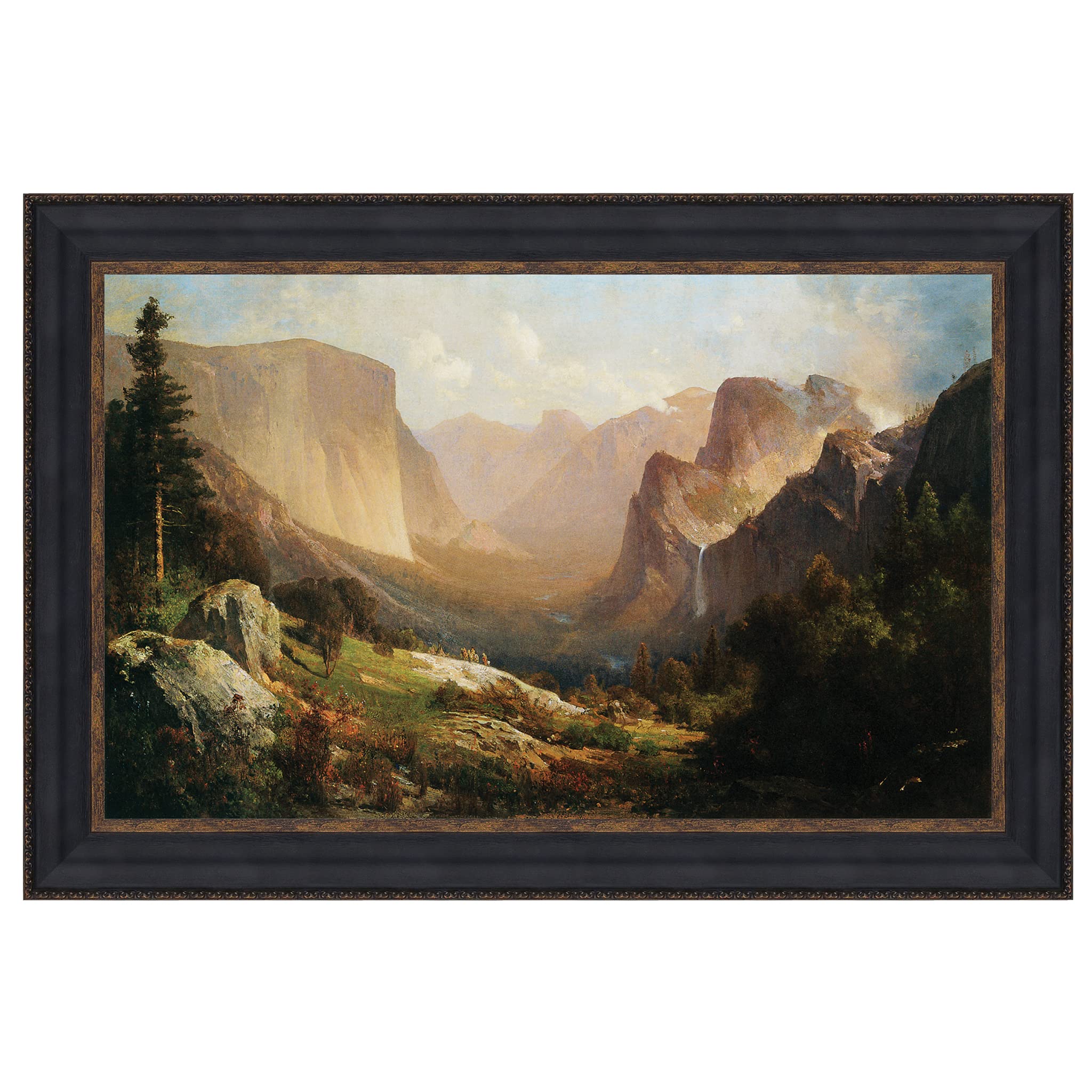 Design Toscano Yosemite Valley 1865 Canvas Art Print - Small Wall Decor for Living Room, Office & Bedroom - Famous Landscape Painting Replica