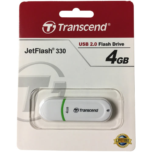 Transcend 4GB USB 2.0 Flash Drive - High-Speed Portable Memory Stick for Data Storage, File Transfer, Backup - Perfect for Office, School, Home & Travel Use