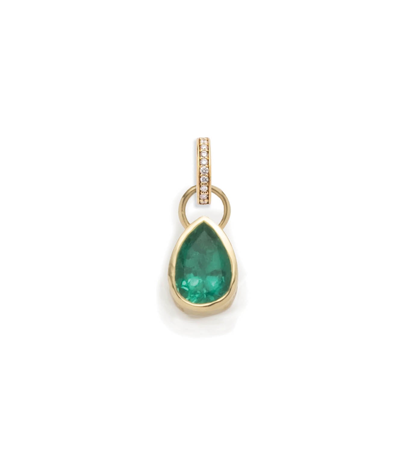 2ct Gemstone Pear Pendant Necklace with Annex Link - Forever Love Couple Jewelry Gift for Anniversary, Valentine's Day & Romantic Occasions