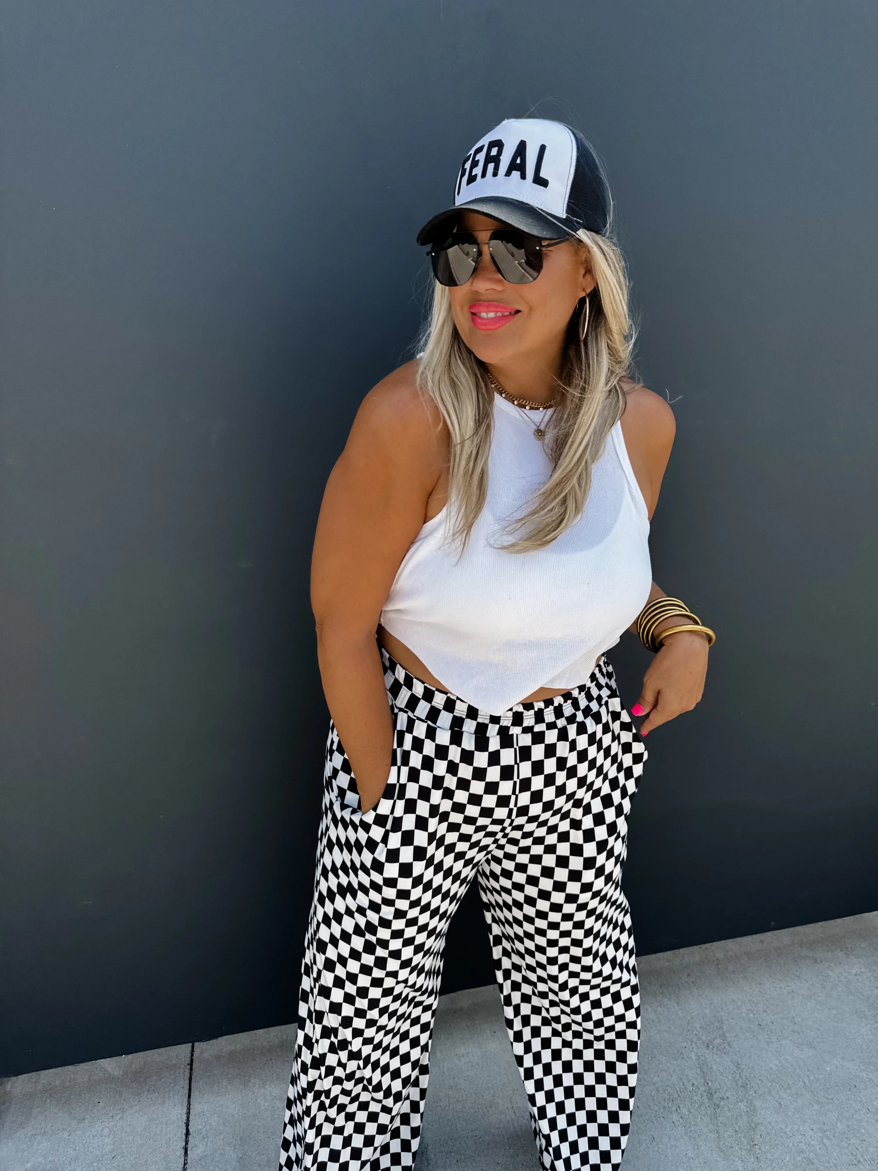 **Bold Block Checker Pants - Trendy Checkered Trousers for Men & Women | Casual & Streetwear Style | Perfect for Everyday Wear, Outings & Fashion Statements**