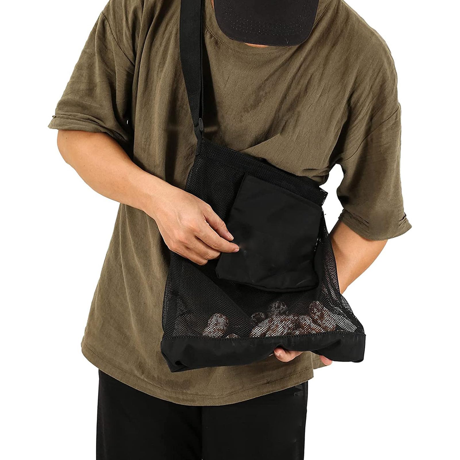 600D Oxford Cloth Harvesting Bag - Large Capacity Adjustable Shoulder Strap Fruit Vegetable Picking Bag for Mushroom Foraging, Apple Harvesting & Outdoor Gathering - Perfect for Farmers Market, Garden Harvest & Camping Trips
