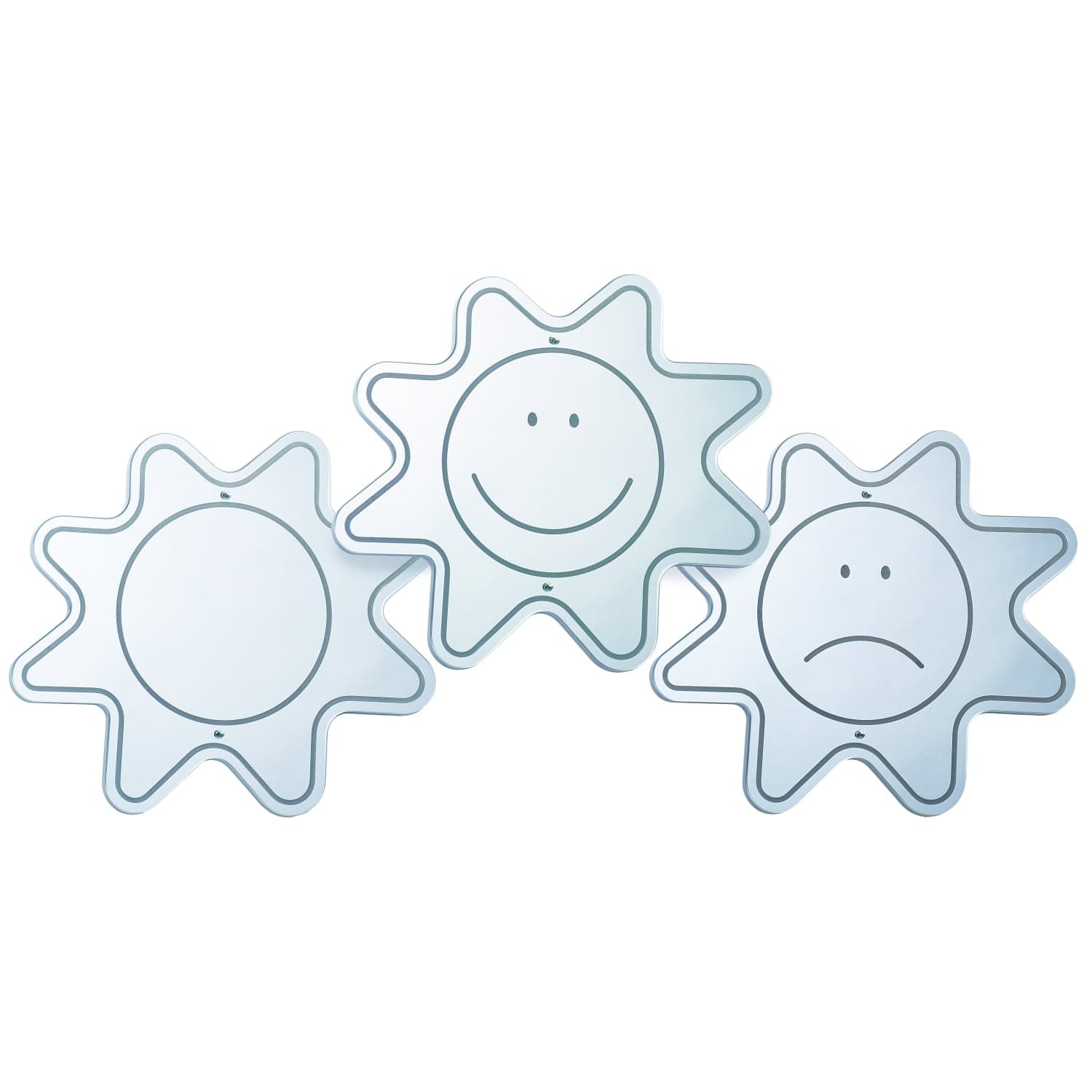 3 Pack Mood Mirrors - Decorative Wall Mirrors for Home & Office Decor - Perfect for Bedroom, Living Room, and Bathroom