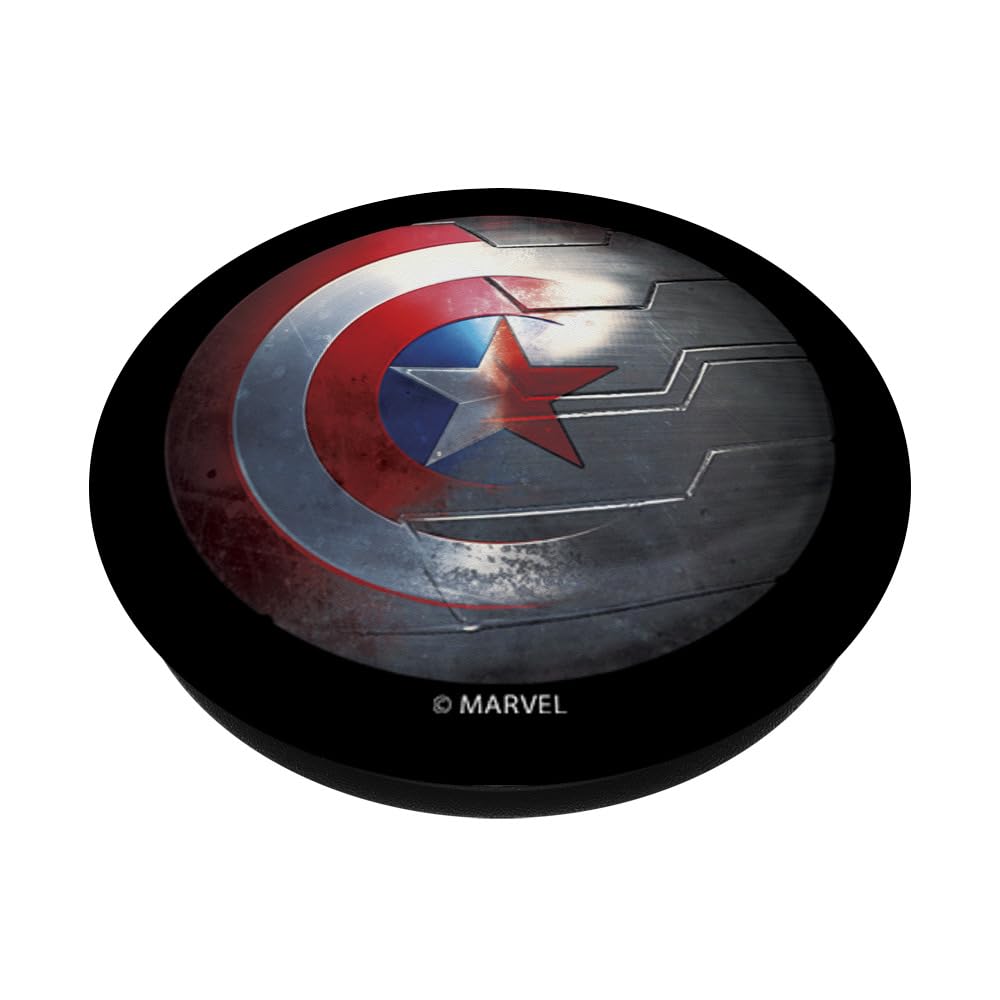 Marvel Captain America Transforming Shield PopGrip - Expandable Phone Grip & Stand for Smartphones - Perfect for Marvel Fans, Daily Commute & Hands-Free Viewing