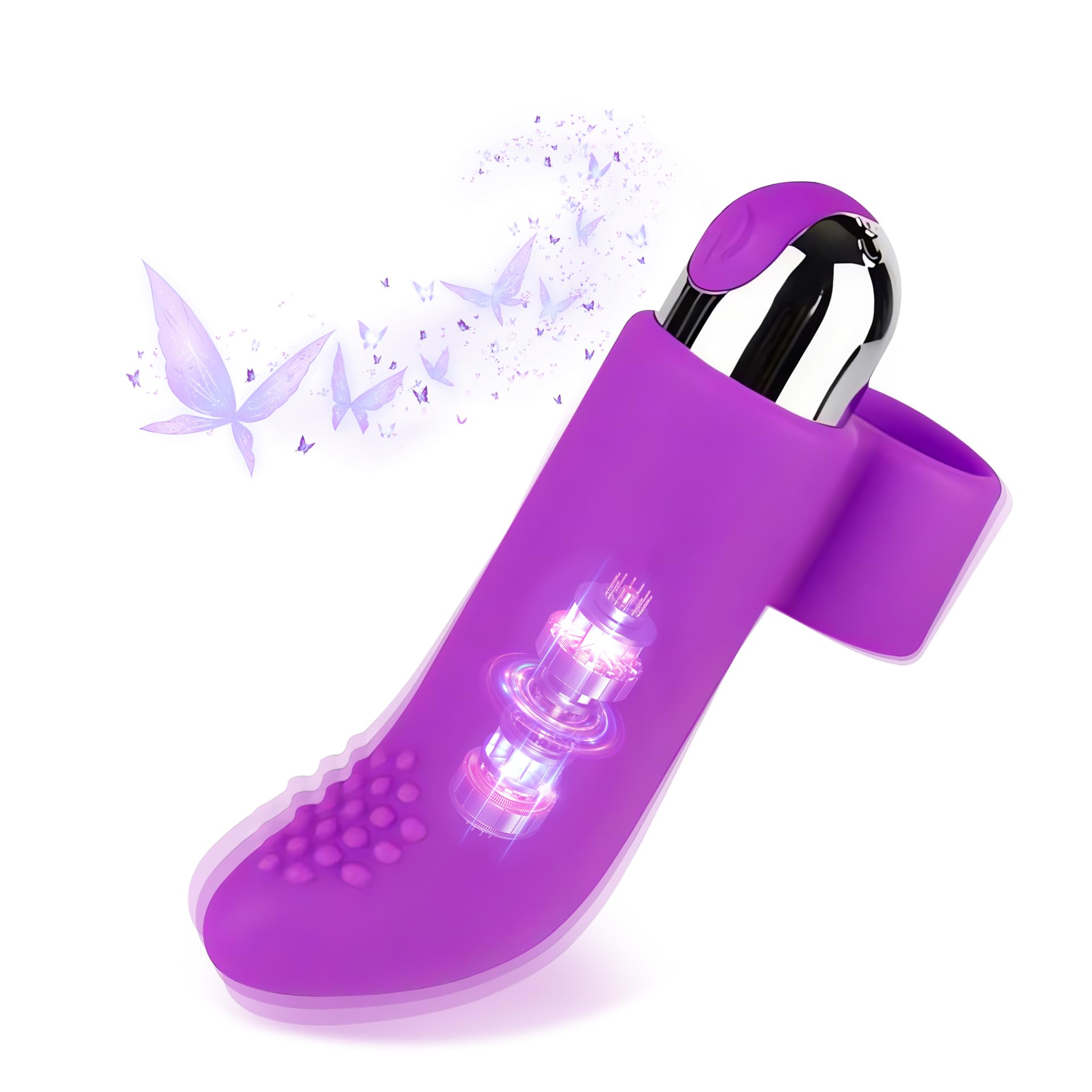 10-Speed Mini Wireless Vibrator for Women - Rechargeable Travel Finger Vibrator with 10 Modes, Discreet Panty Vibrator for Couples & Solo Play - Perfect Adult Toy Gift for Her, Date Night & Sensual Massage