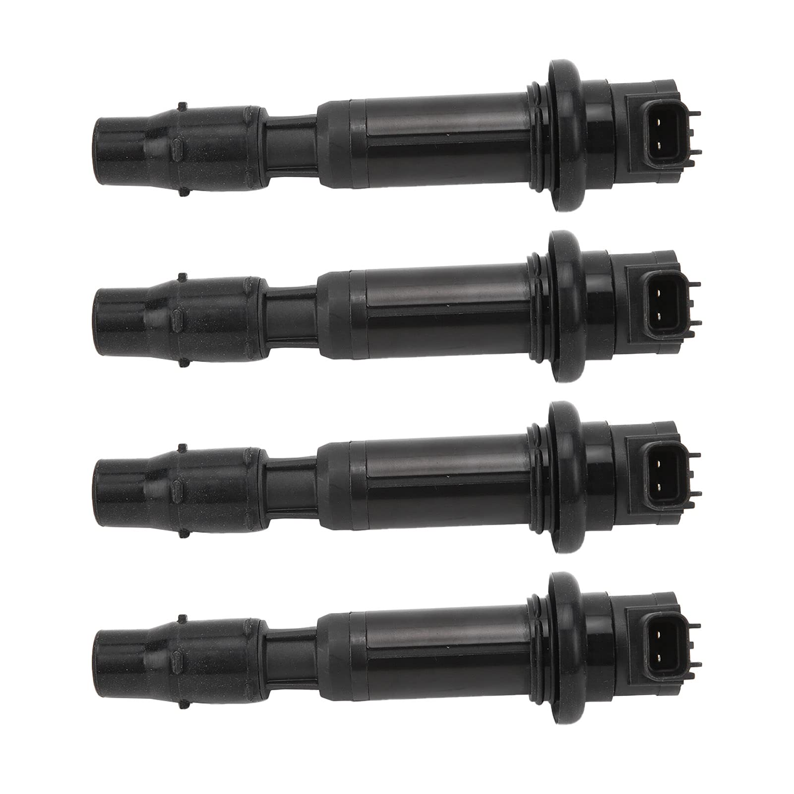 F6T553 High Performance Ignition Coil Set - 4pcs Low to High Voltage Conversion Kit for Kawasaki ZX6R Motorcycle | Engine Boost & Smooth Acceleration