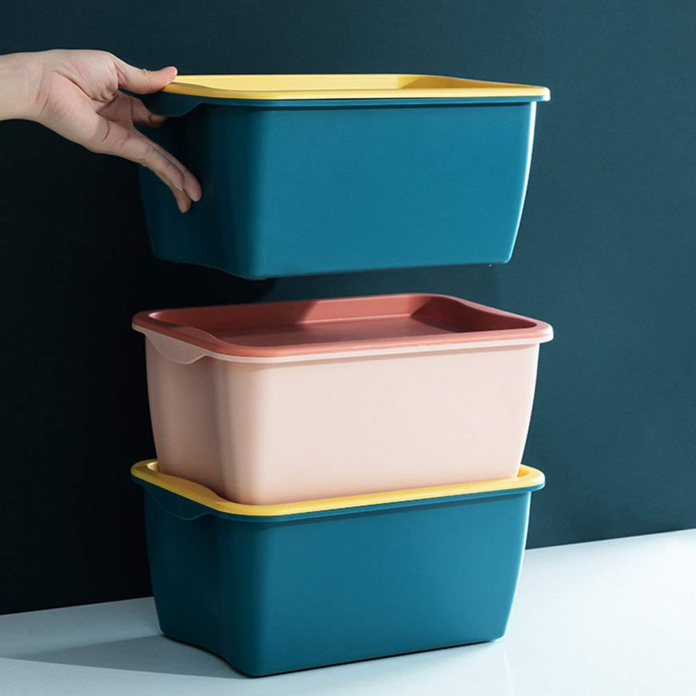 Hemoton Plastic Storage Bins with Drawers - 1PC Organizer Box for Toys, Jewelry, Office Supplies | Desktop & Shelf Storage Solution for Home & Office Organization
