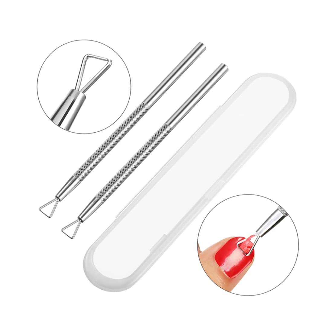 Premium Stainless Steel Nail Clippers & Manicure Tools Set - Triangle Nail Weave, Polish Remover Scraper & Gel Polish Remover for Professional Salon & Home Nail Care