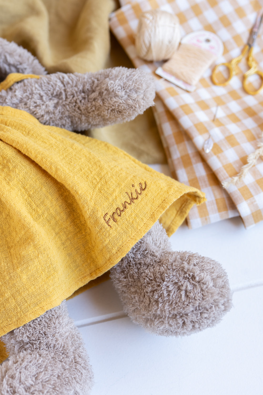Personalized Mustard Yellow Dress - Custom Name Embroidery - Perfect for Weddings, Parties & Special Occasions