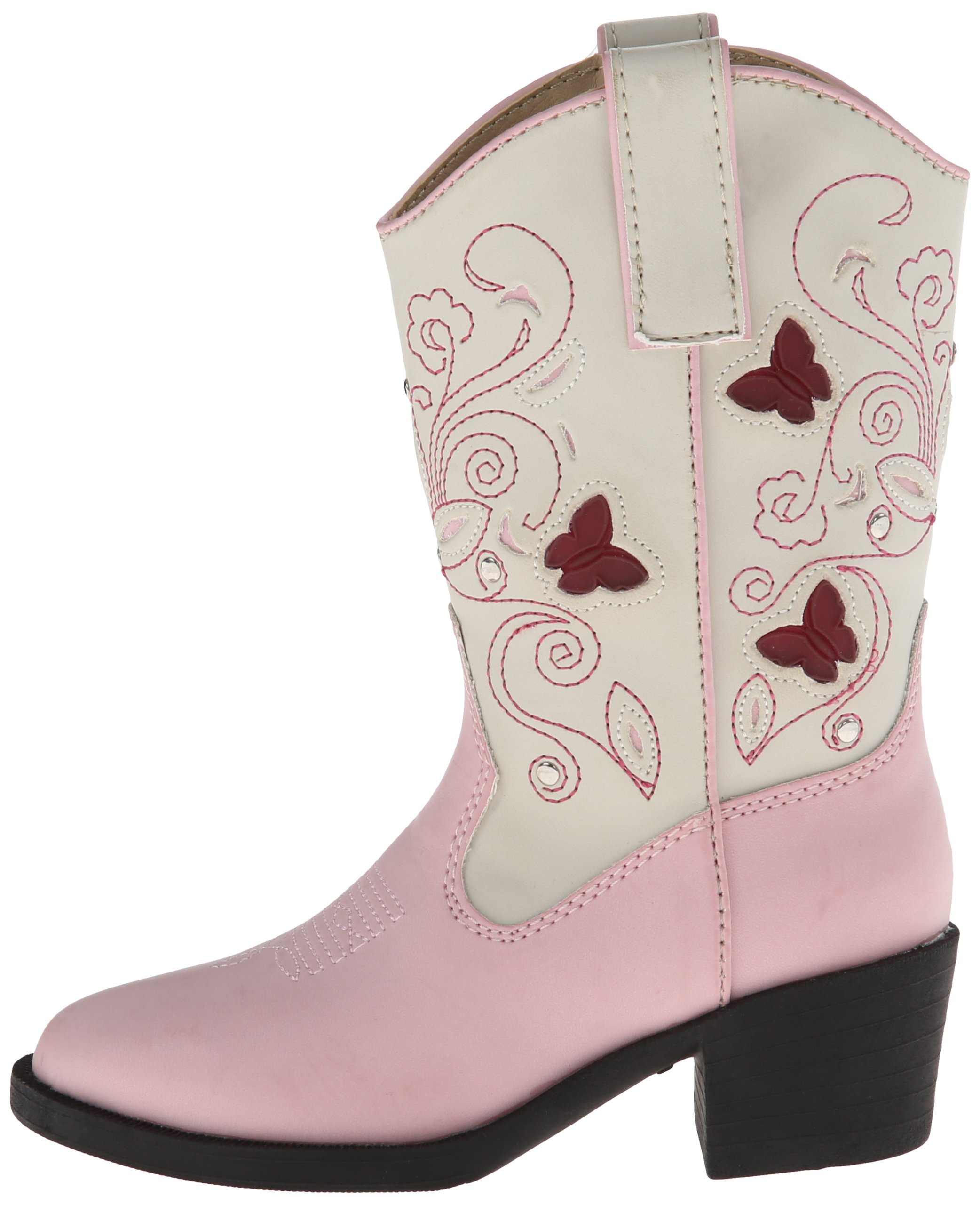 **Roper Light Up Butterfly Western Boots for Toddler & Little Kids - Comfortable & Stylish Cowboy Boots for Girls - Perfect for Parties, Rodeos & Everyday Play**