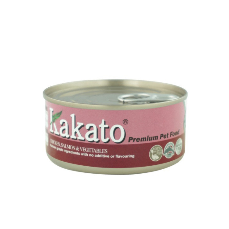 Premium Kakato Wet Can Food 170g - Chicken, Beef, Brown Rice, Tuna Fillet & Cheese Variety Pack - Healthy Natural Flavors for Cats and Dogs - Perfect for Mealtime, Training Treats & Weight Management