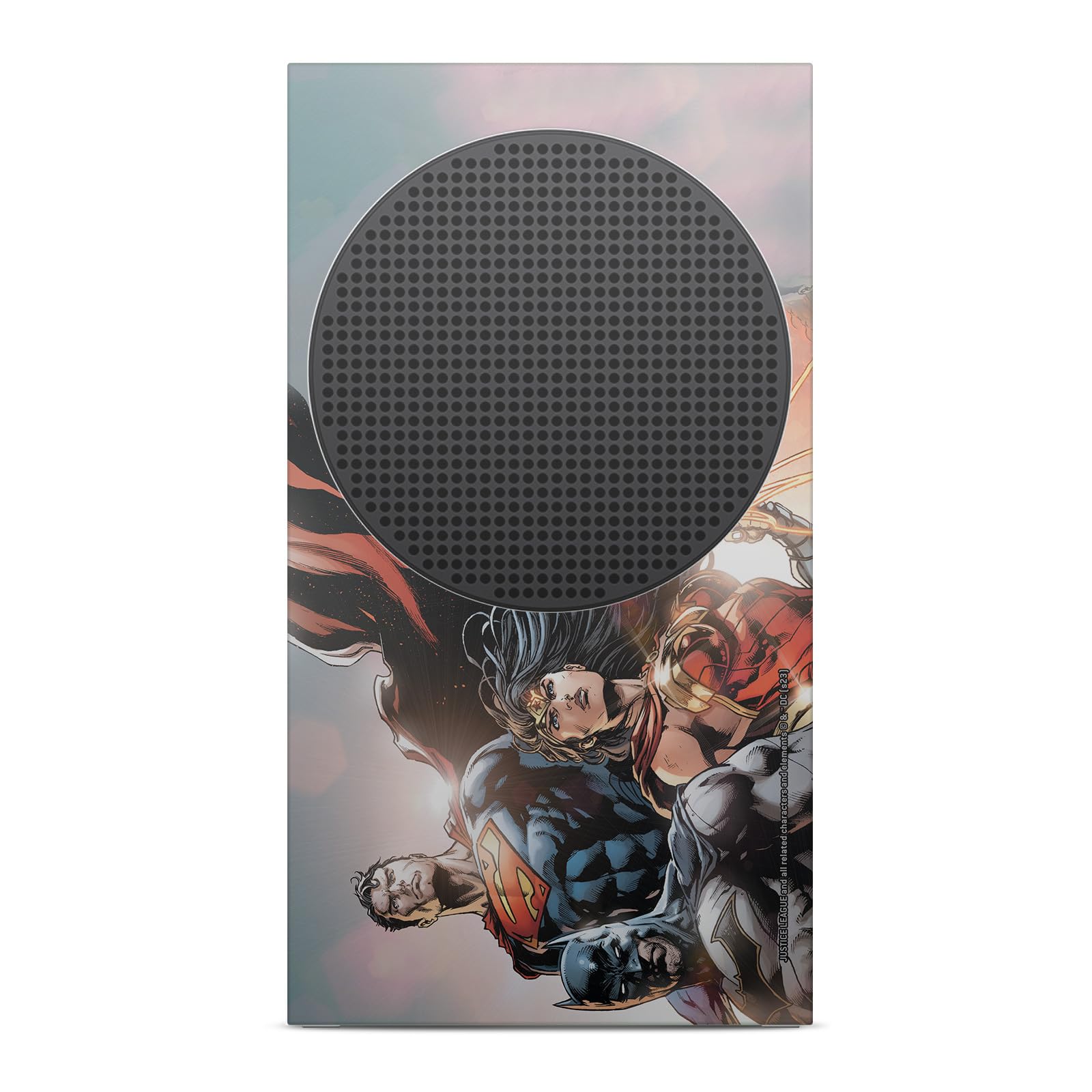 Official Justice League DC Comics Rebirth Trinity #1 Vinyl Gaming Skin Sticker Decal Compatible with Xbox Series S Console & Controller Bundle - Customize Your Gaming Setup for Ultimate Style