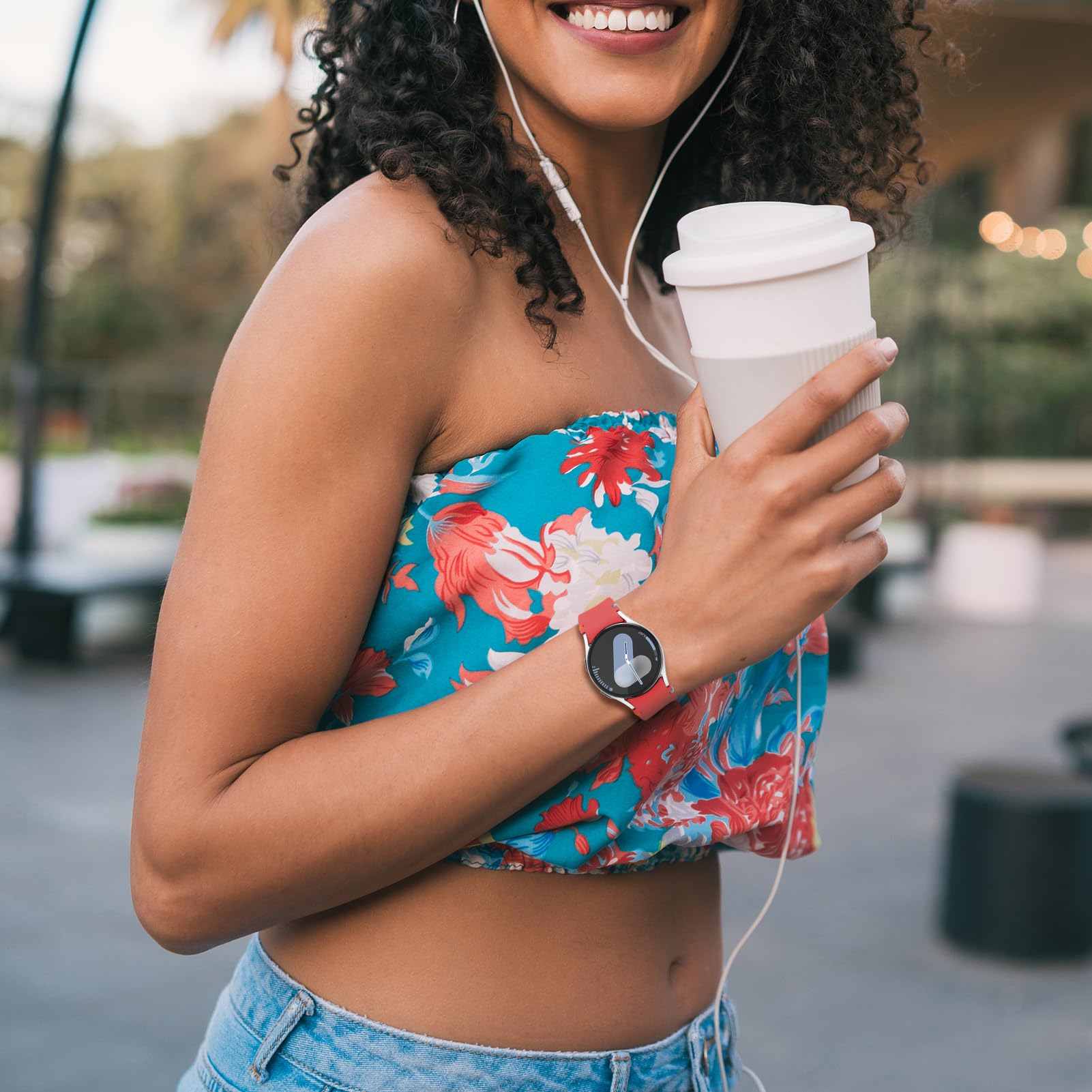 Samsung Galaxy Watch 7/6/5/4/FE Bands - No Gap Silicone Strap for Workout & Daily Use