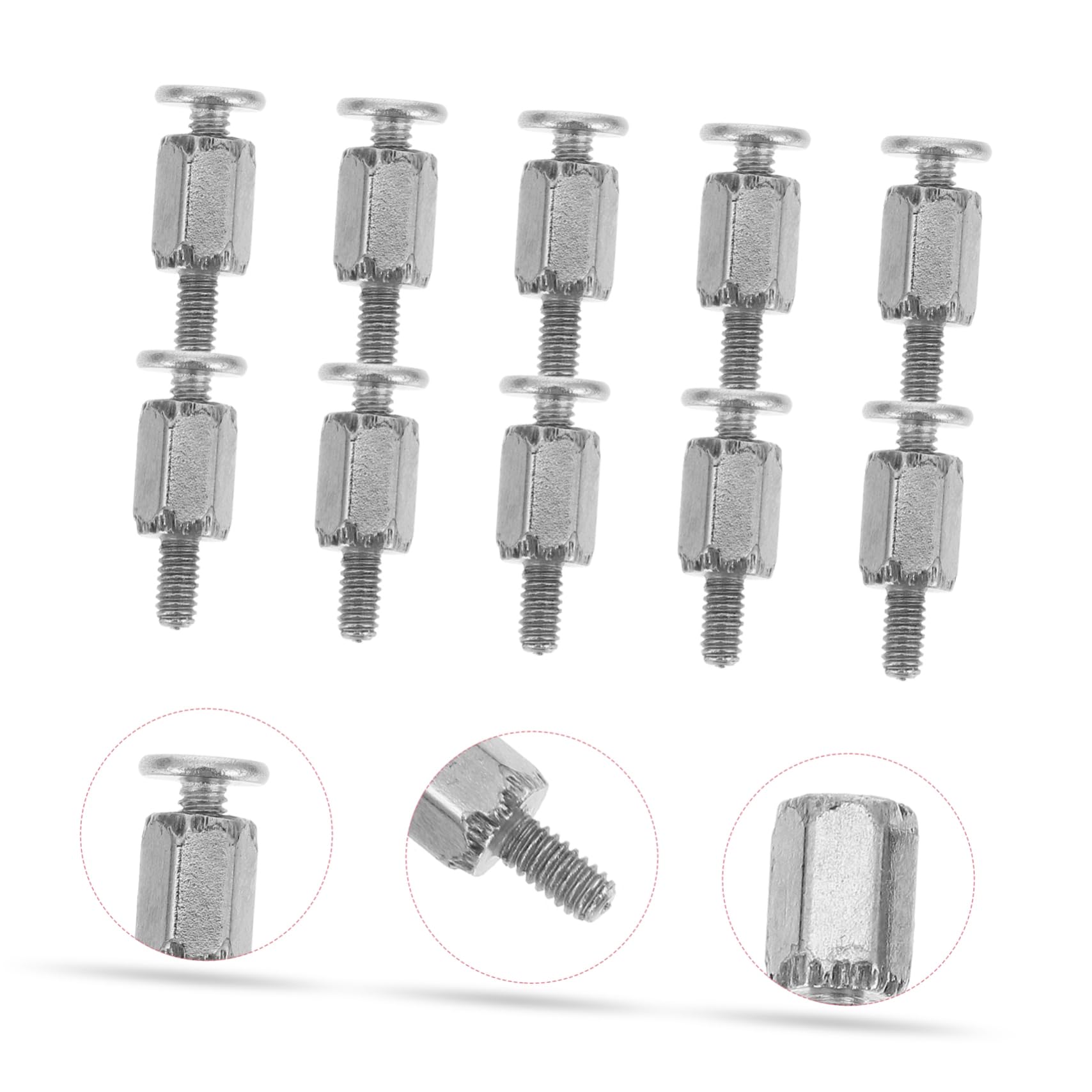 Jojofuny 60 Pcs MSI Motherboard Screws - Hex Nut Metal Standoffs for Computer Monitor & Laptop Display Mounting | Perfect for PC Building, DIY Repair, and Workspace Organization