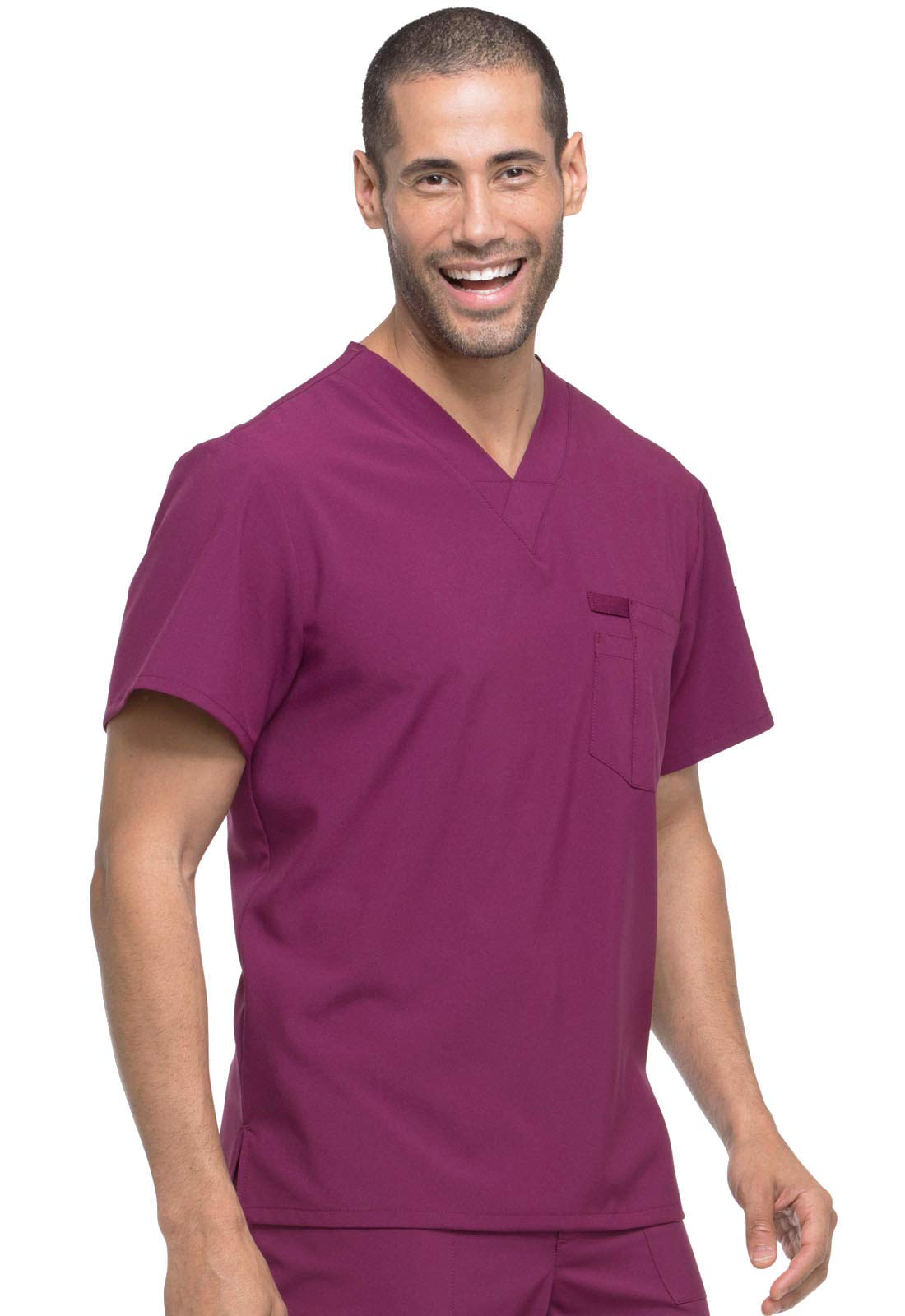 Dickies EDS Essentials Men's Scrubs Top - Tuckable V-Neck Work Shirt DK635 - Comfortable Medical Uniform for Nurses, Doctors & Healthcare Professionals