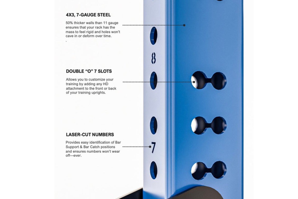 Hammer Strength HD Elite ID Half Rack - Heavy Duty Power Rack for Home & Commercial Gyms - Perfect for Squats, Bench Press & Strength Training