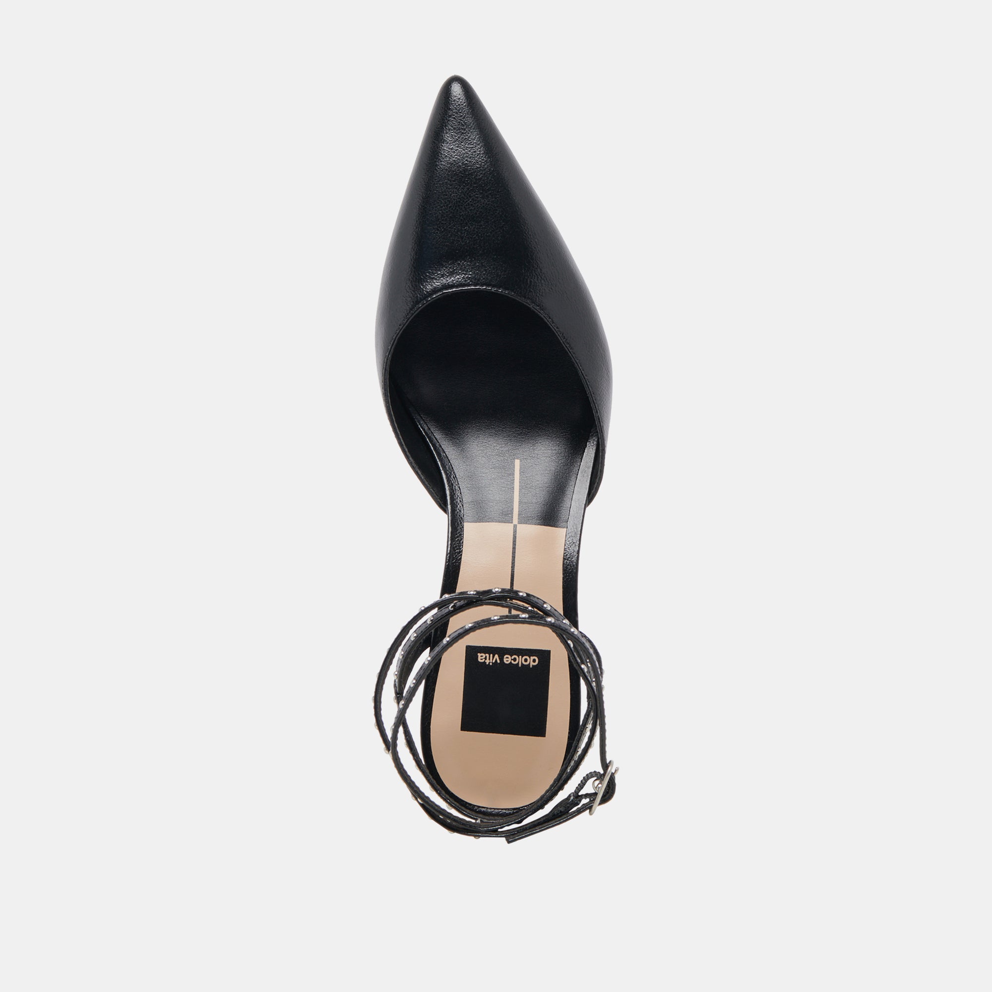 LOKLYN Studded High Heels for Women - Midnight Crinkle Patent Leather Pumps - Perfect for Evening Parties, Date Nights & Special Occasions