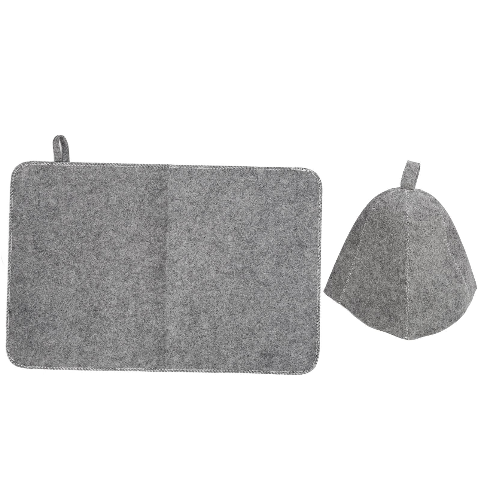 Premium Absorbent Felt Sauna Hat & Pad Set - Moisture-Wicking Headband for Men's Sauna & Steam Room - Keep Head Dry & Comfortable During Spa, Hot Yoga & Relaxation Sessions