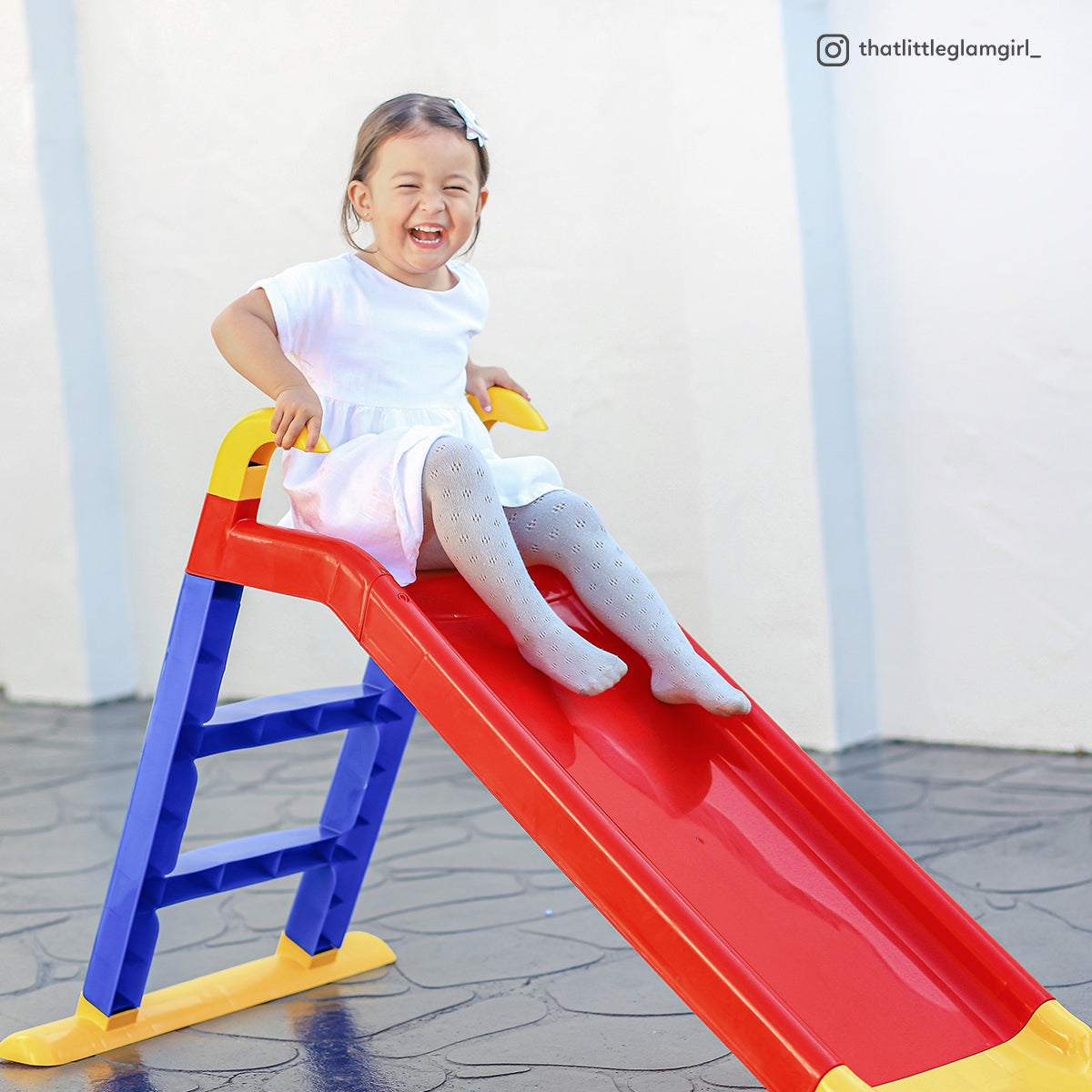 Starplay Slide with Ladder - Kids Outdoor Play Equipment for Backyard, Park & Playground Fun - Durable Plastic Slide with Safety Features for Children Ages 3-8