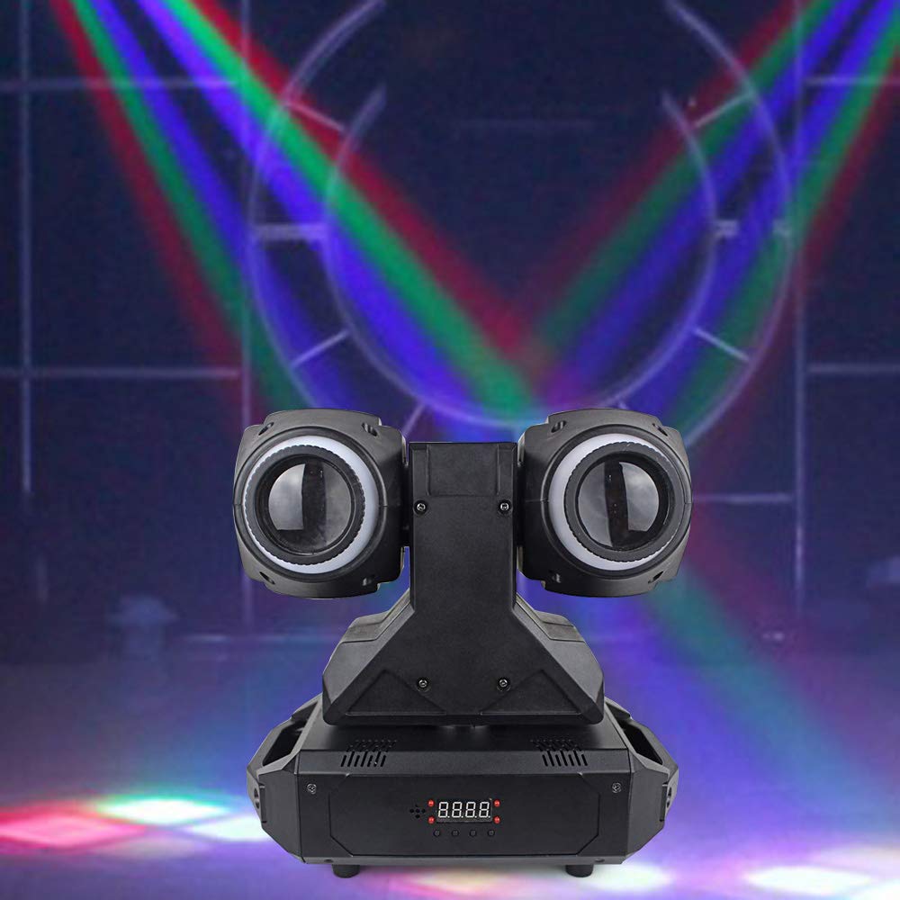 Professional RGBW DMX512 LED Moving Head Light - Dual Arm Big Eyes Stage Light with Sound Activation for Disco, Wedding, Concert & Festival Events | Perfect for Uplighting, Pinspot Effects & Dynamic Stage Lighting