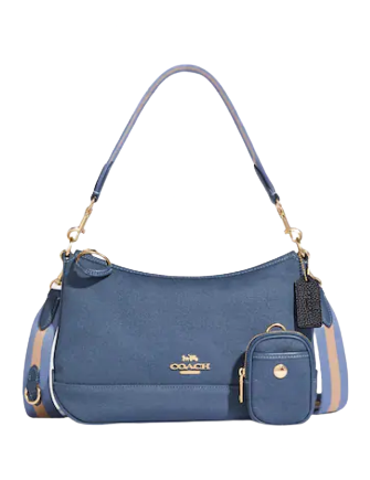 Coach Ellis Shoulder Bag for Women - Genuine Leather Crossbody Purse with Adjustable Strap, Fashionable Handbag for Work, Travel & Everyday Use