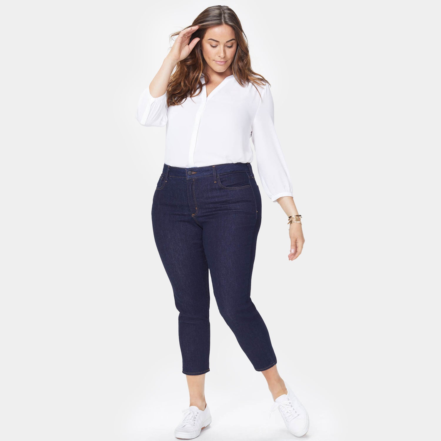 Plus Size Alina Skinny Ankle Jeans in Rinse Wash - Perfect for Casual Wear, Office Outfits & Night Out Looks
