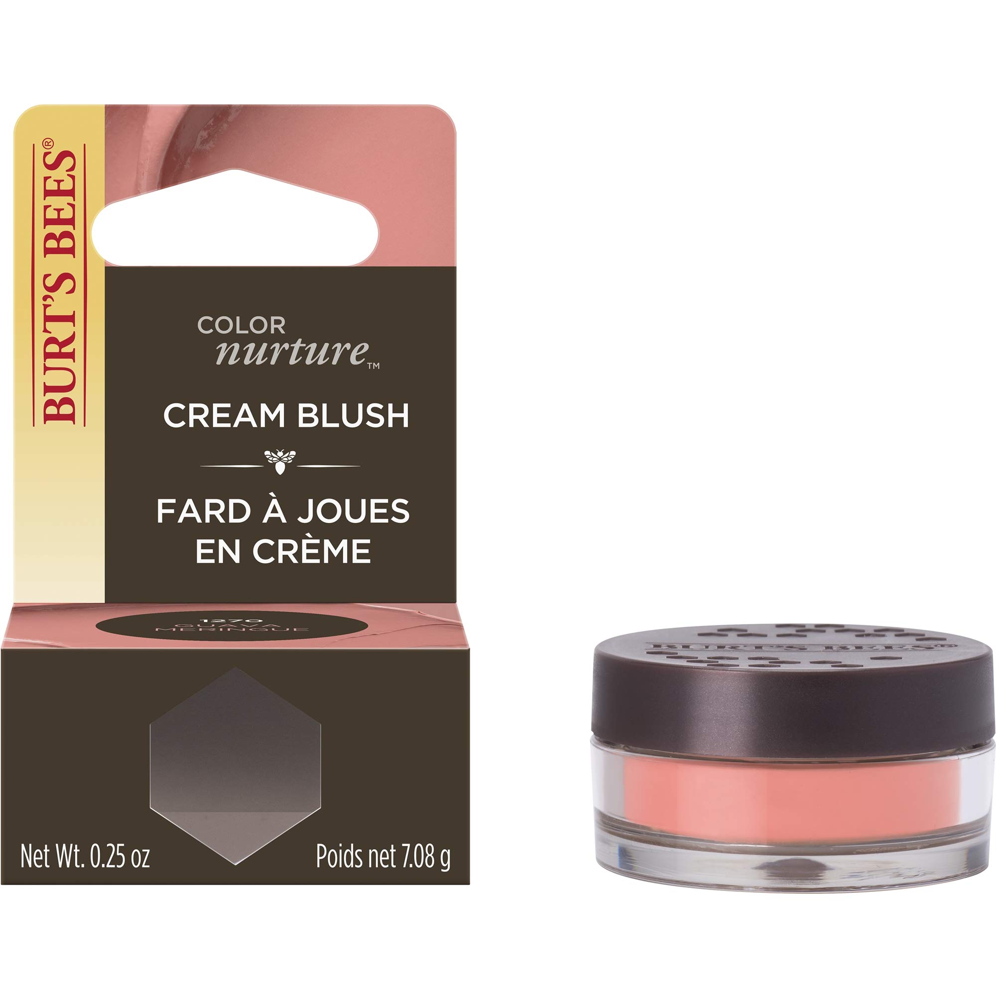 Burt's Bees Guava Meringue Color Nurture Cream Blush - 0.25oz | Natural, Buildable Cheek Color for a Flawless Glow | Perfect for Everyday Wear & Special Occasions