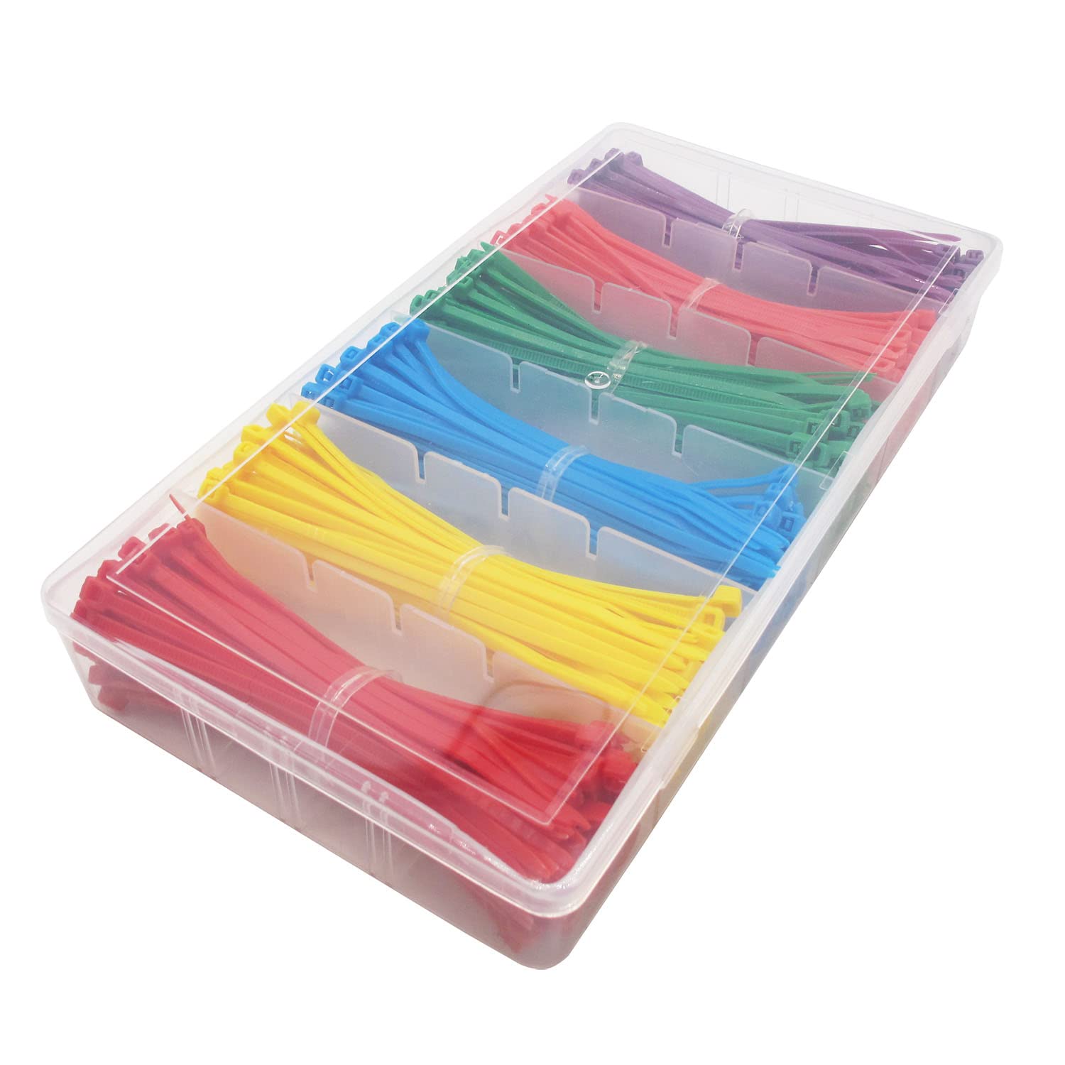 Superun 4-Inch Small Colored Zip Ties Kit - 480 Packs Multicolor Cable Ties (Red, Yellow, Blue, Green, Pink, Purple) for Home Organization, DIY Projects & Wire Management