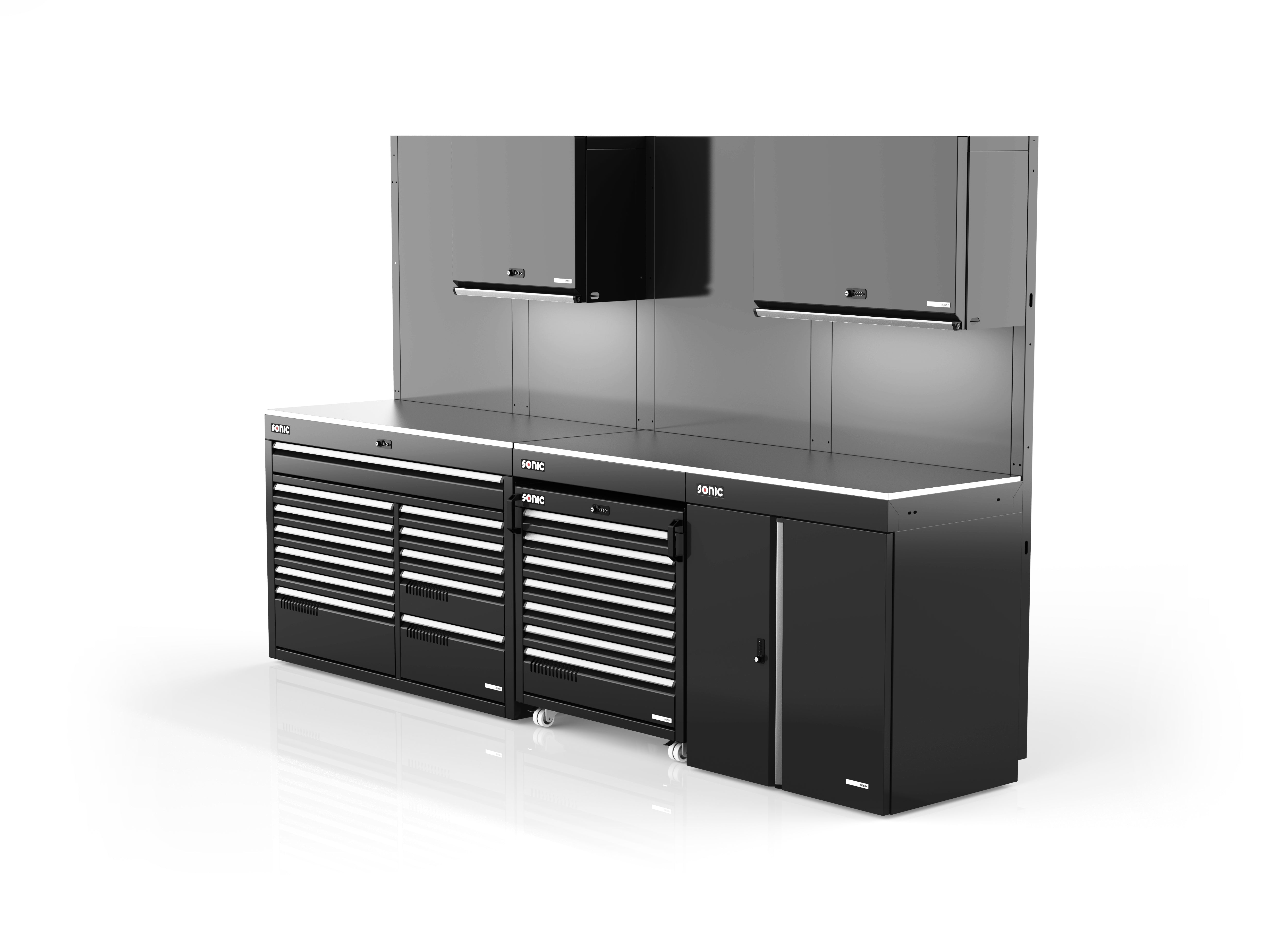 Sonic Tools MSS+ 131 Setup - 19 Drawer Tool Storage Cabinet with Organizer | Perfect for Garage, Workshop & Professional Mechanics