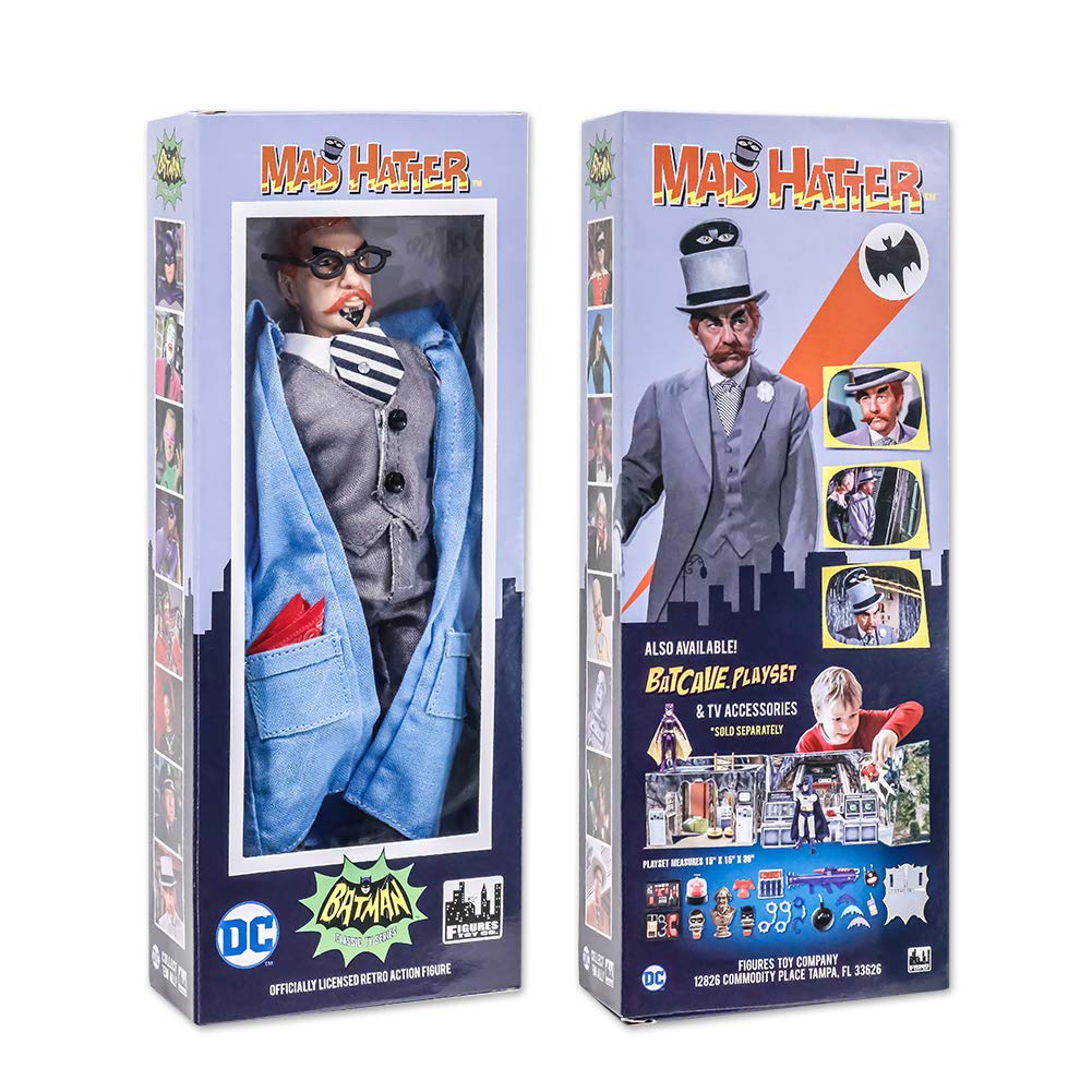 Batman Classic TV Series 8-Inch Action Figure - Mad Hatter Collectible Toy by Figures Toy Company | Perfect for Display, Gifts & DC Comics Fans