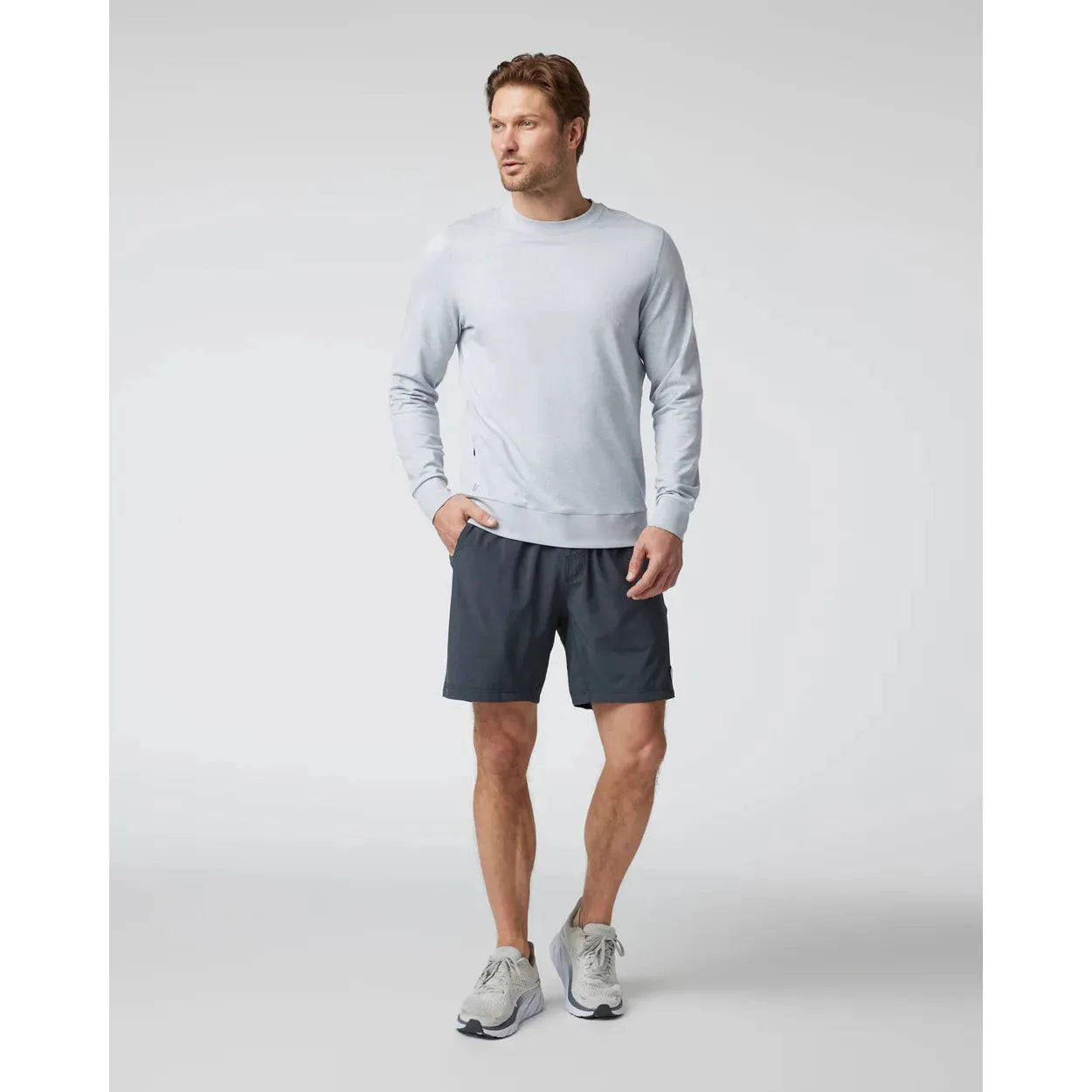 Vuori Men's Ponto Performance Crew - Lightweight & Breathable Workout Shirt for Gym, Running & Yoga | Moisture-Wicking Activewear Top for Men